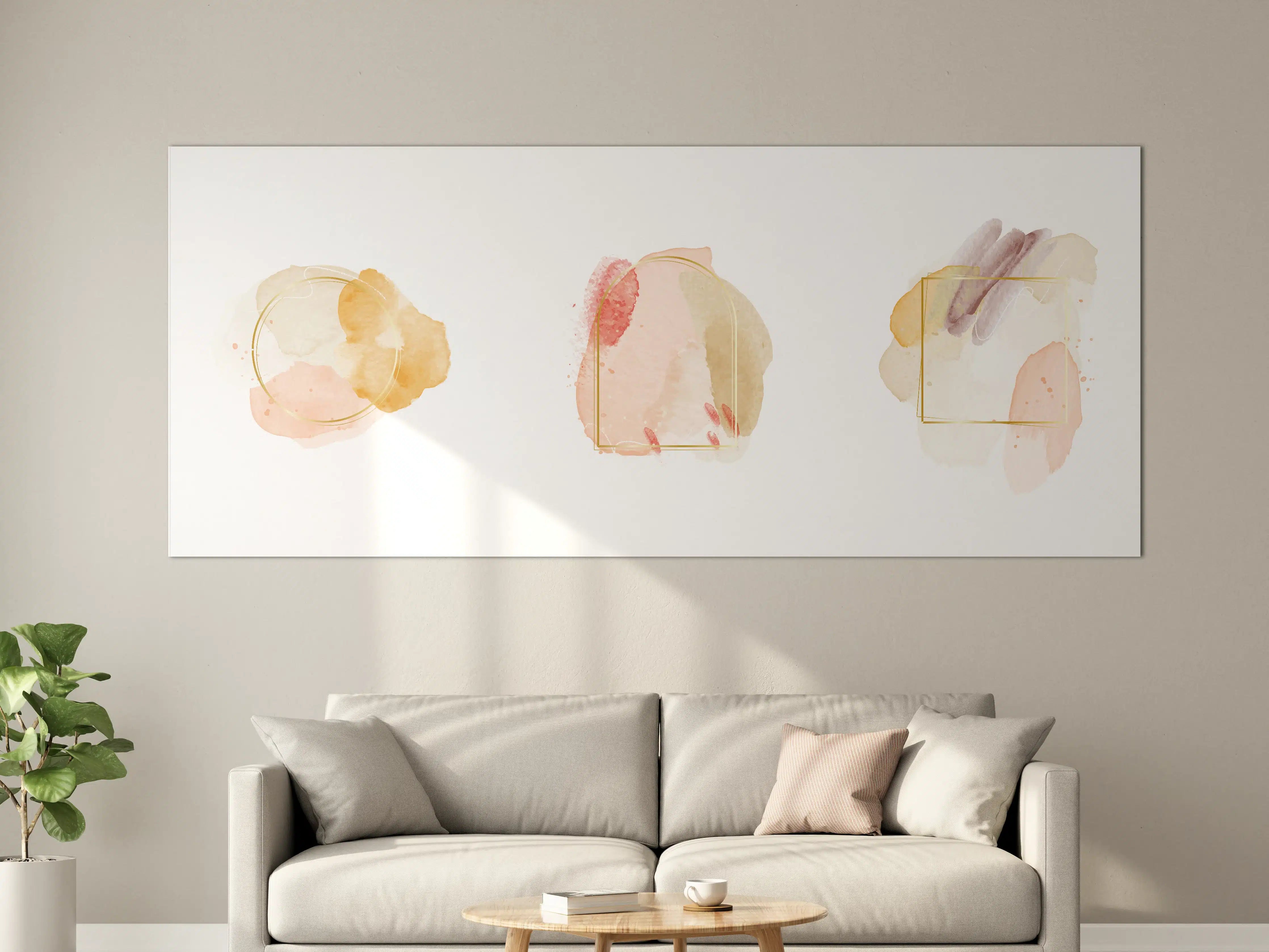 Große Wandbilder - Aquarell Flecken Pastell Set
