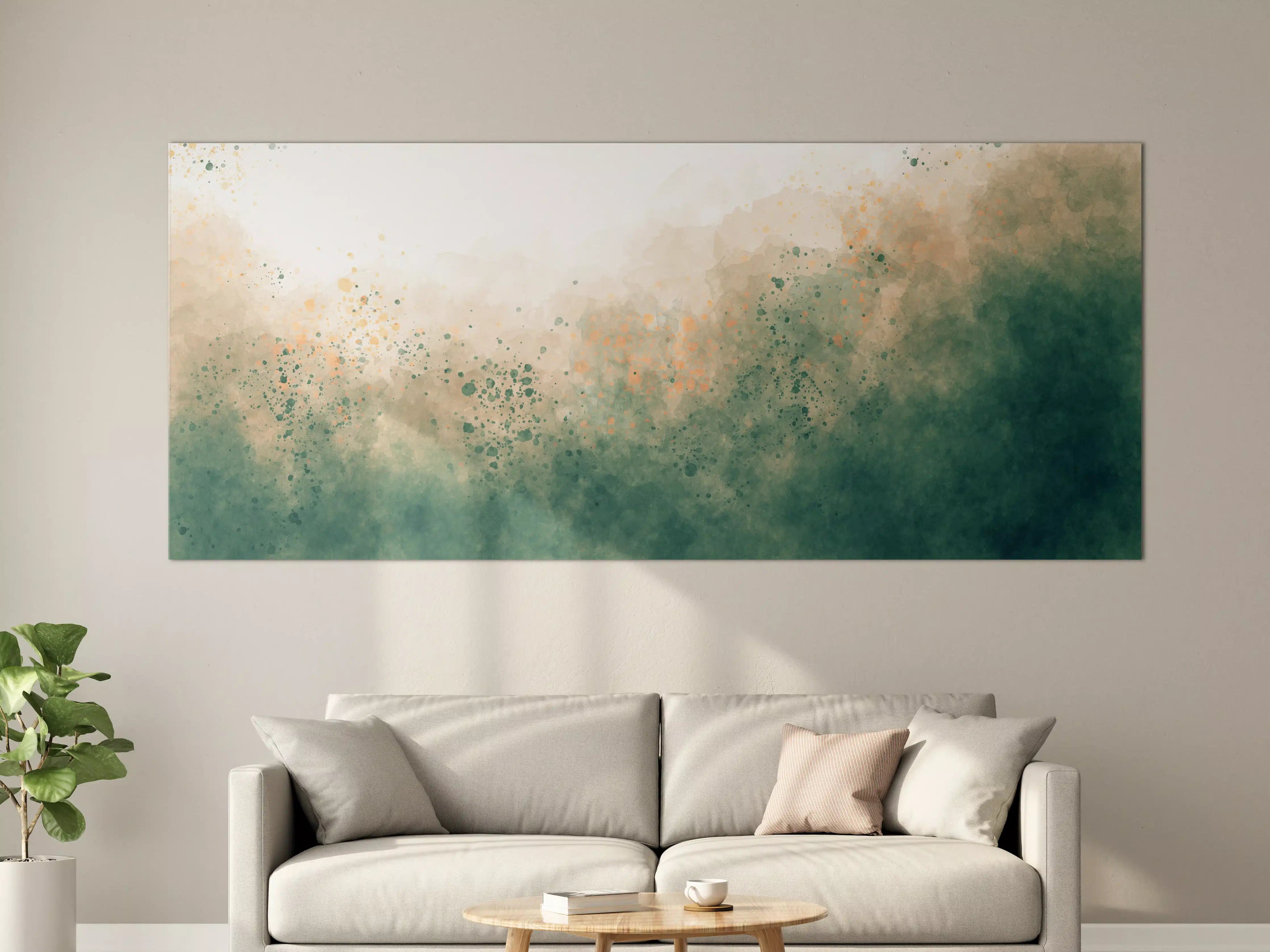 Große Wandbilder - Aquarell Himmel Gradient Textur