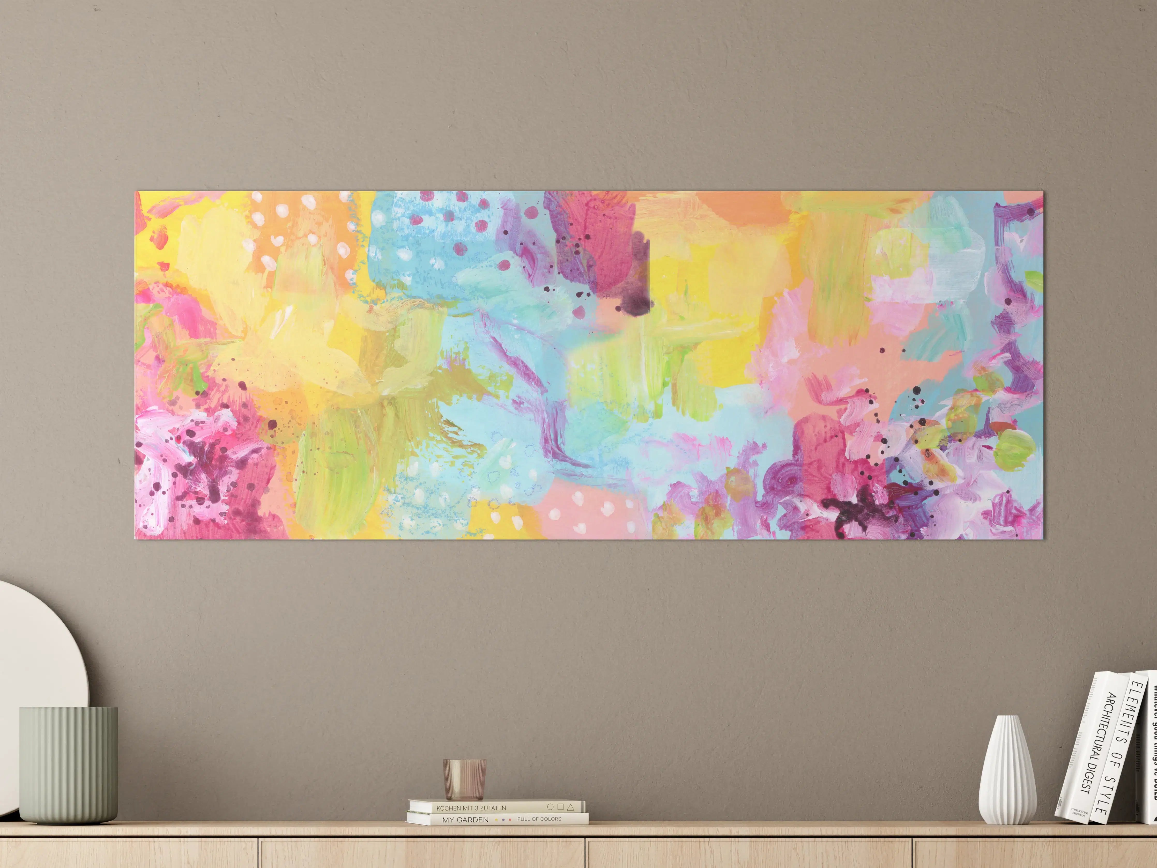 Große Wandbilder - Aquarell Kunstmalerei - Bunt