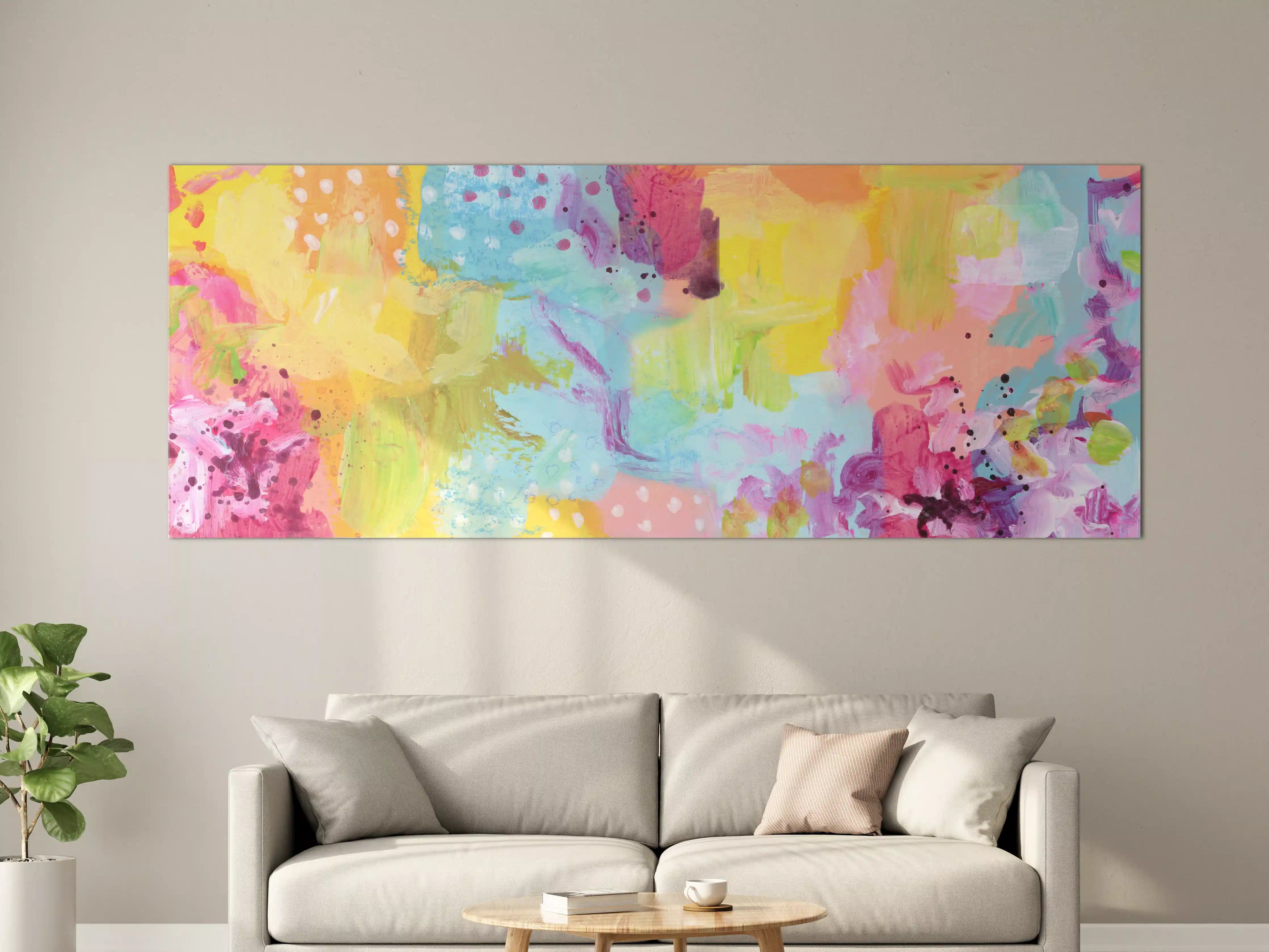 Große Wandbilder - Aquarell Kunstmalerei - Bunt