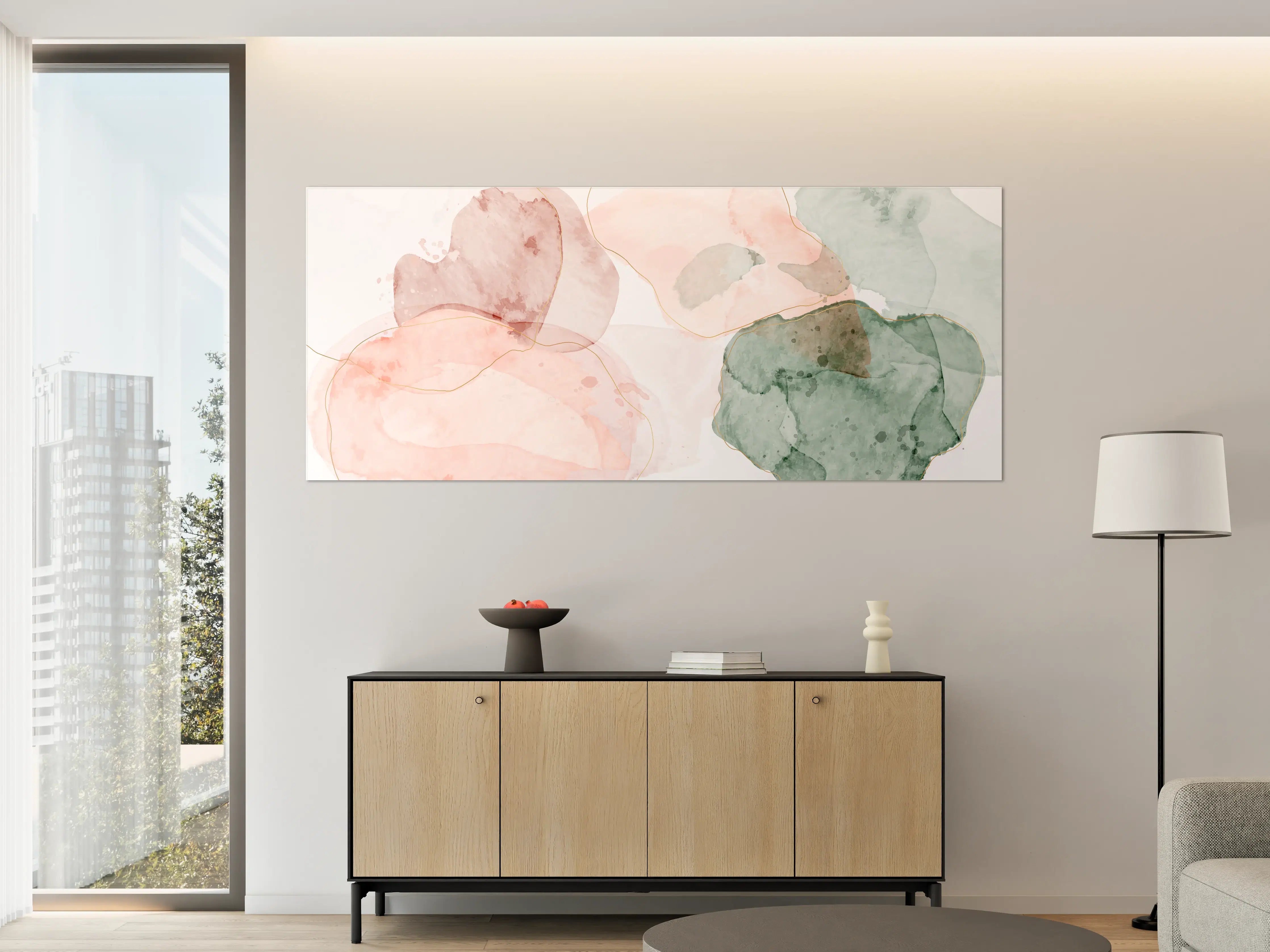 Große Wandbilder - Aquarell Pastellfarben Kunst
