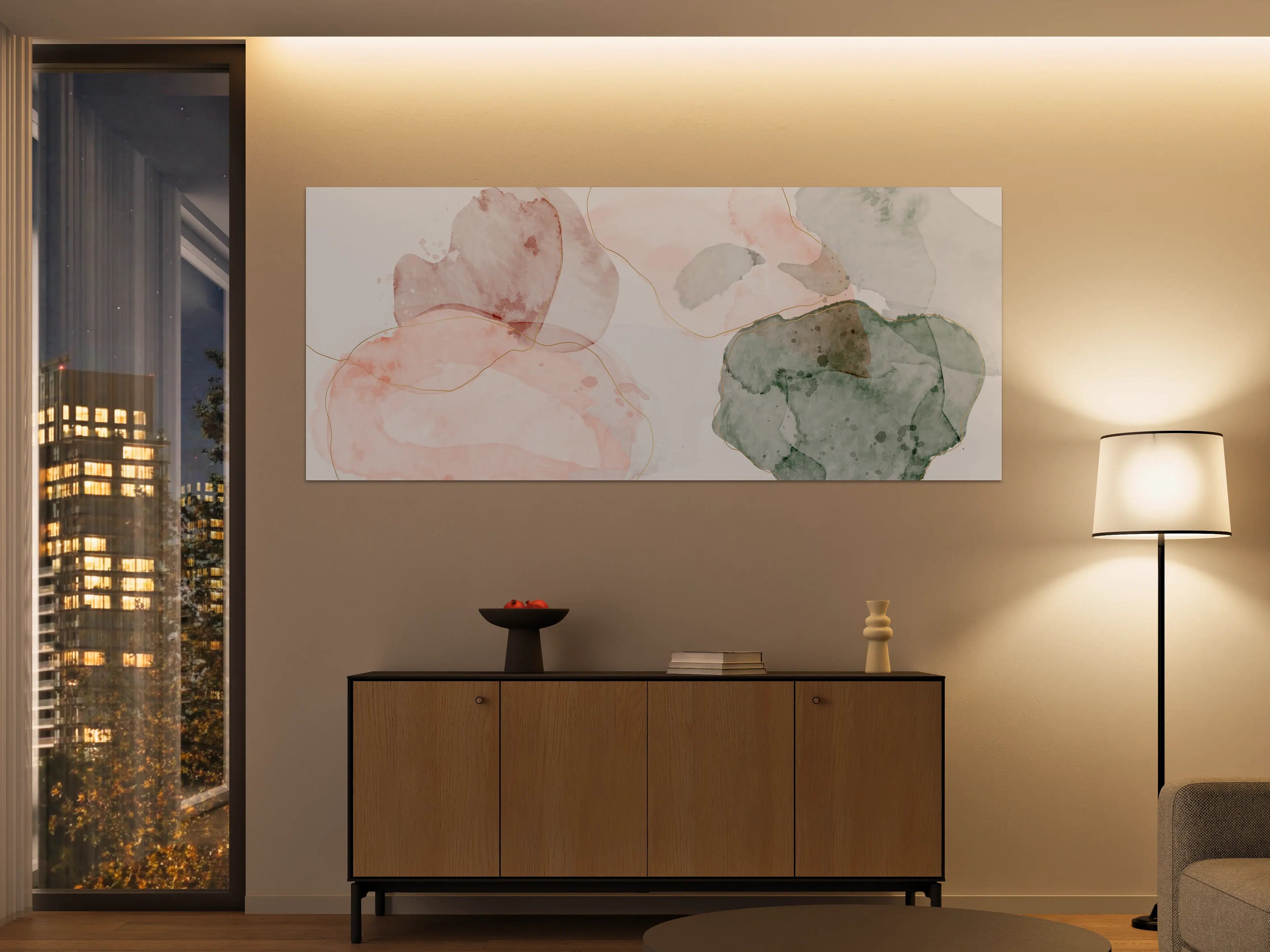 Große Wandbilder - Aquarell Pastellfarben Kunst