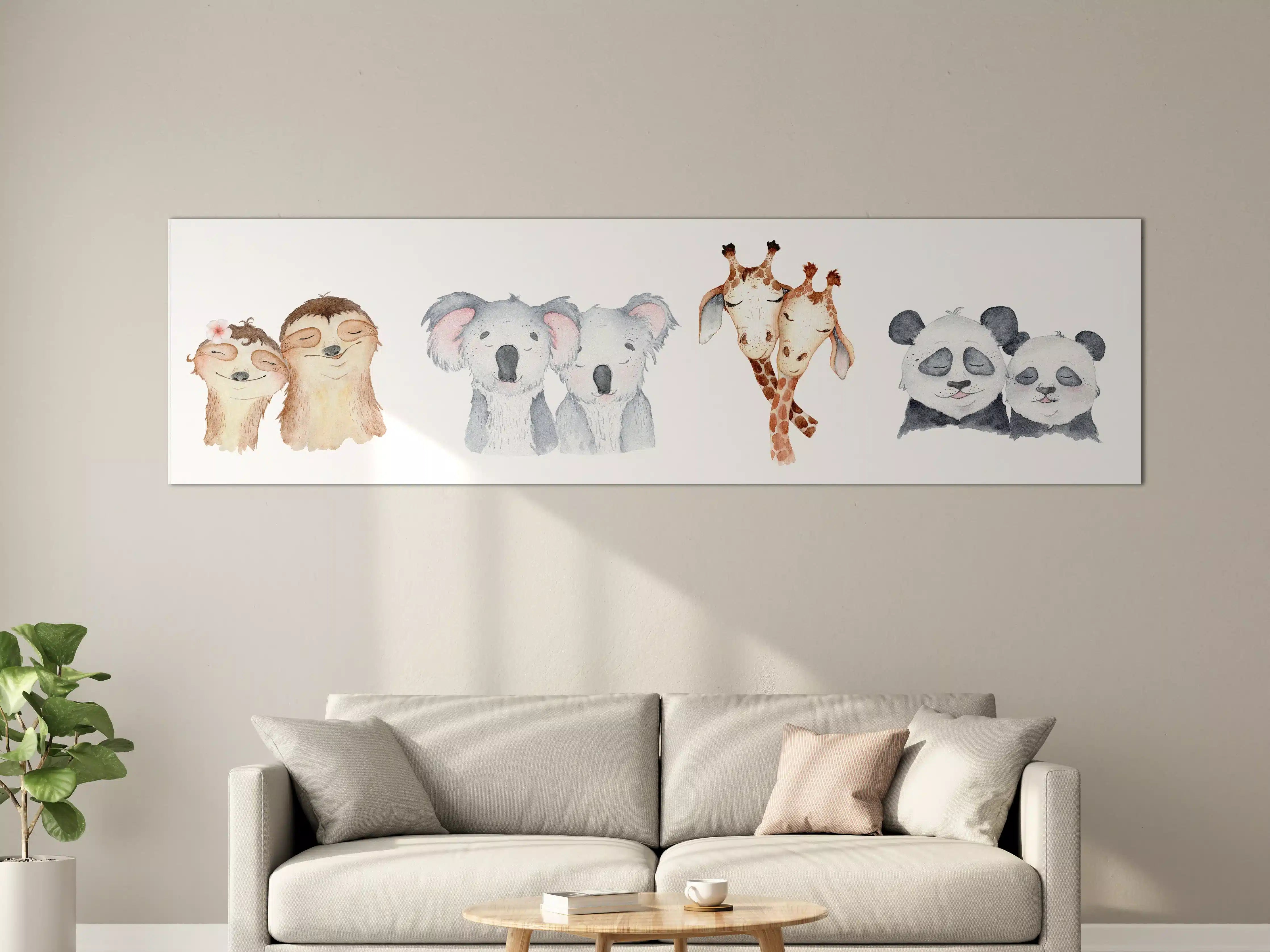 Große Wandbilder - Aquarell Tiercharaktere Set