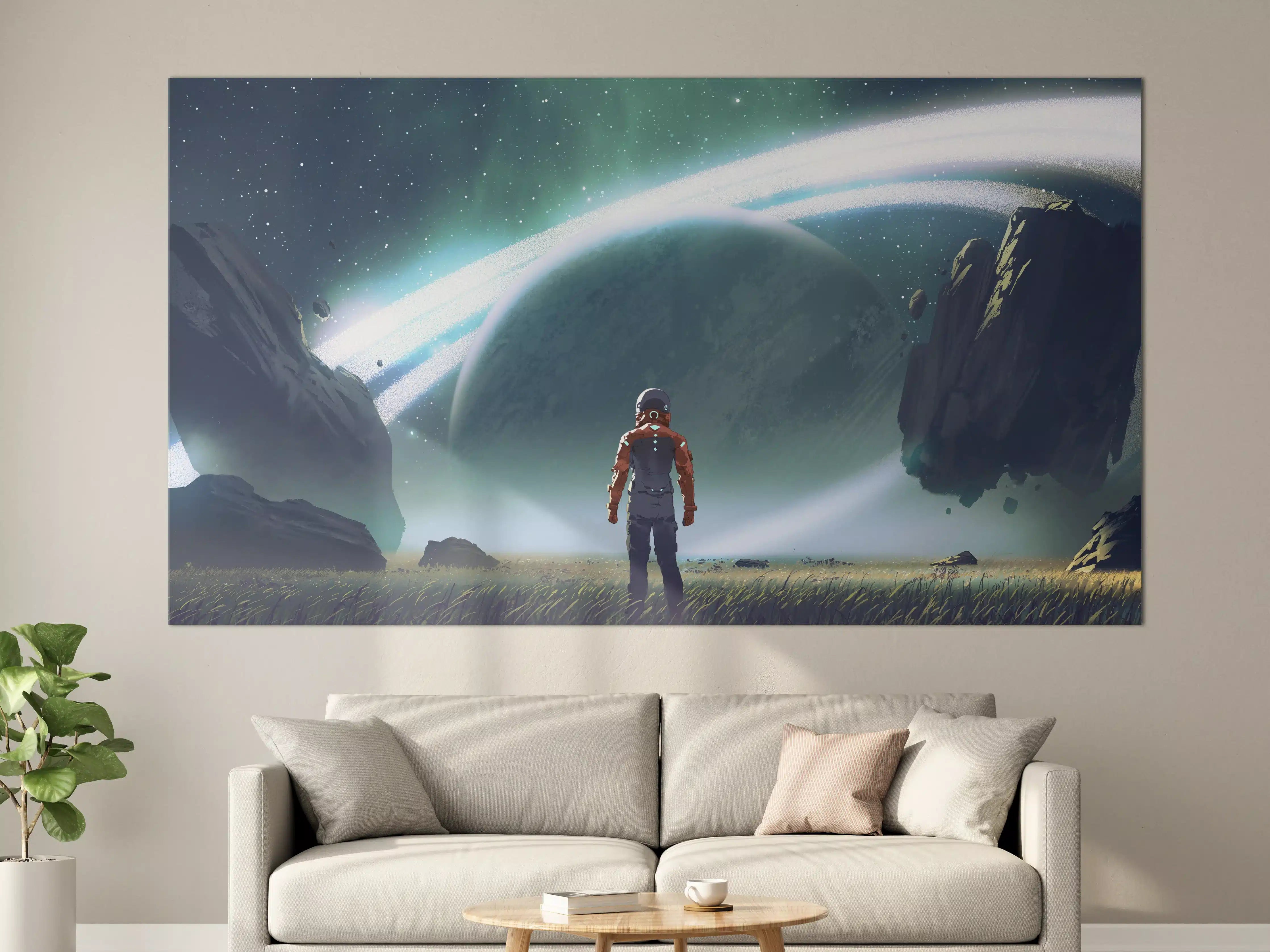 Große Wandbilder - Astronaut Planeten-Erkundung