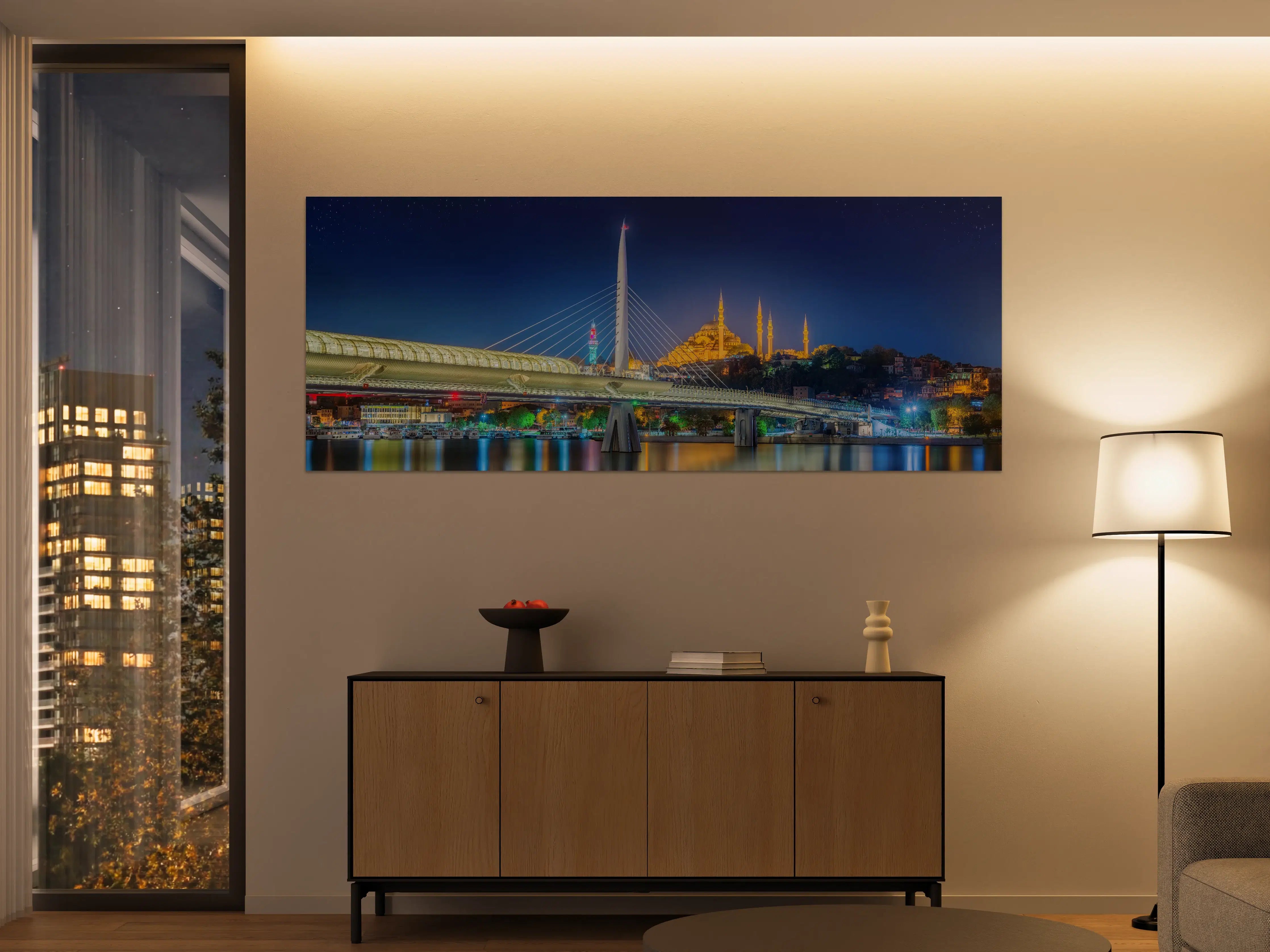 Große Wandbilder - Atatürk-Brücke bei Nacht - Istanbul