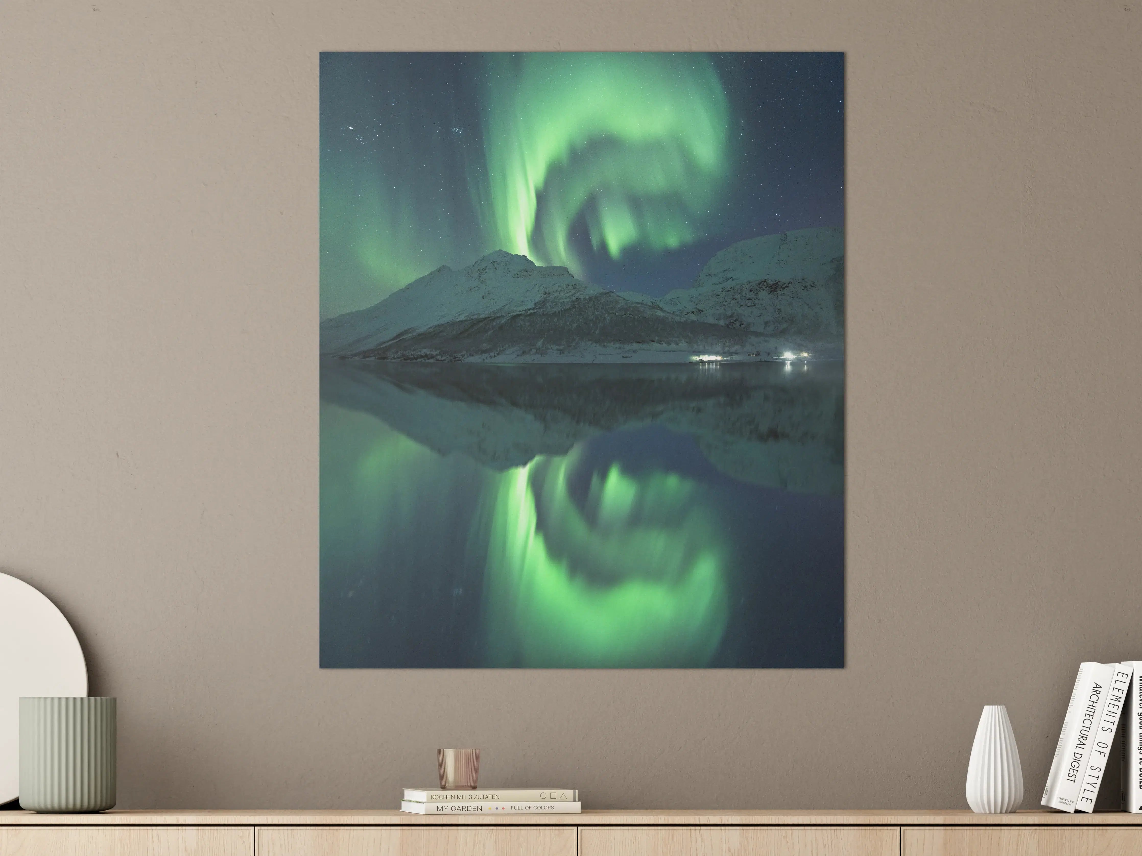 Große Wandbilder - Aurora Borealis Reflexion