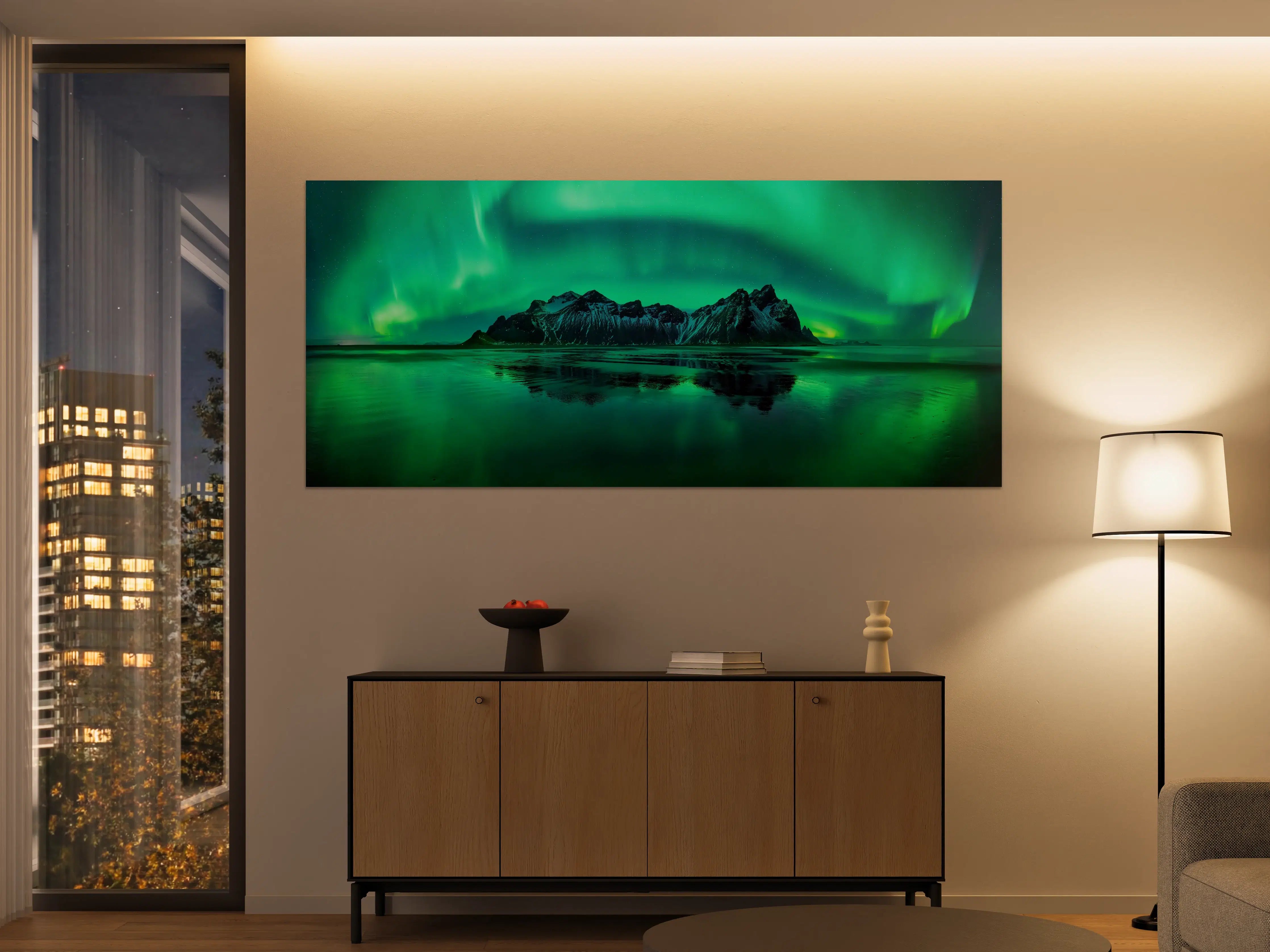 Große Wandbilder - Aurora Stokksnes - Island