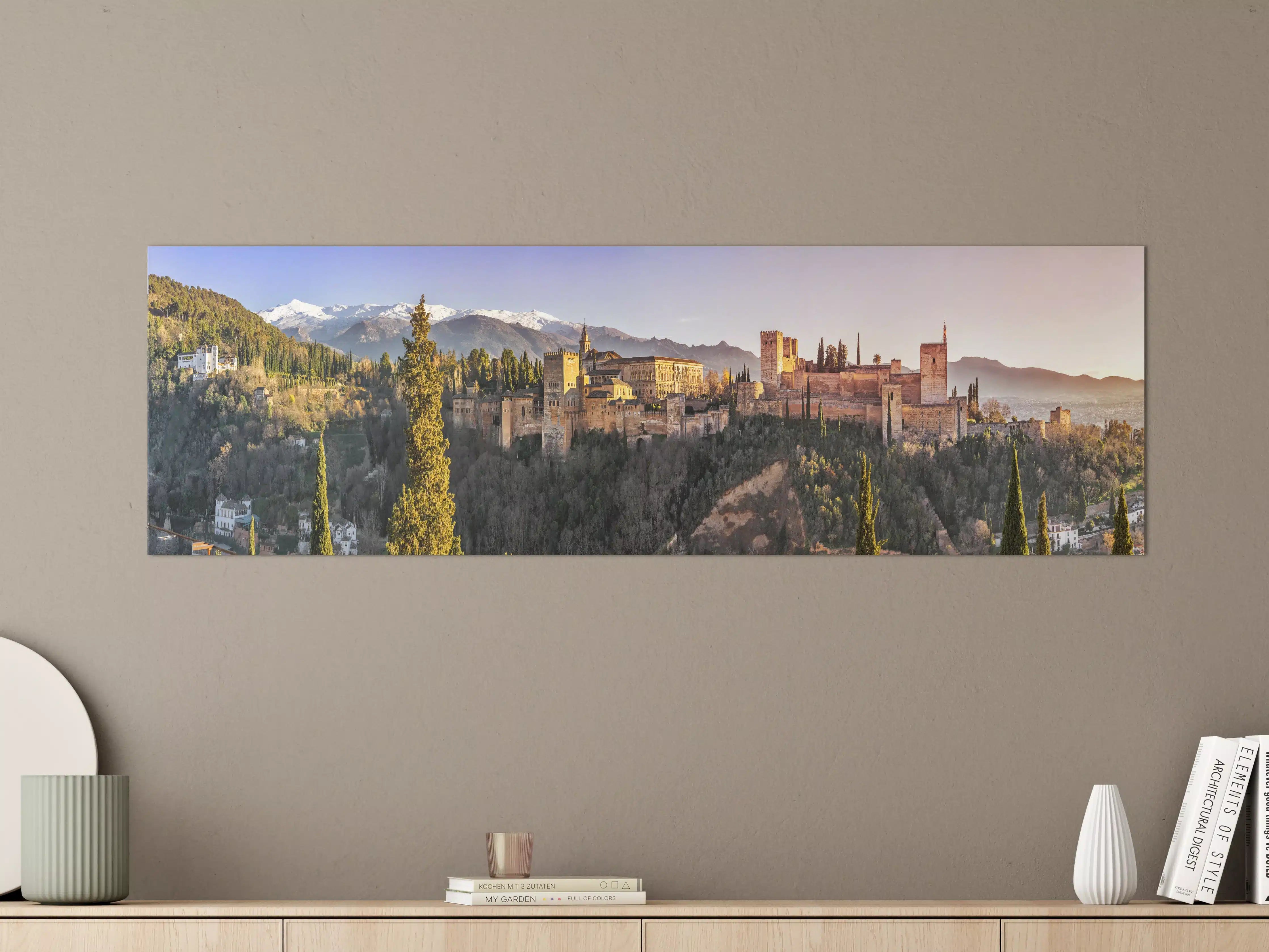 Große Wandbilder - Aussicht auf Alhambra mit Comares-Turm