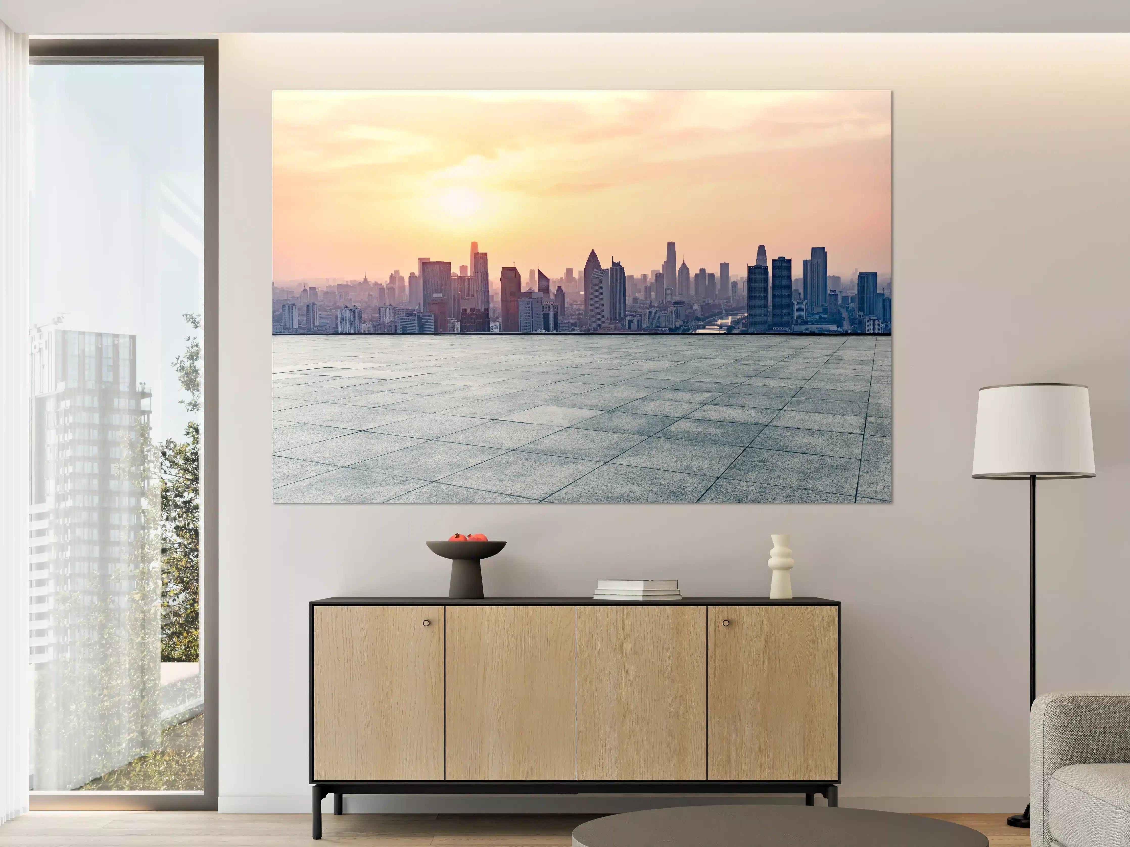 Große Wandbilder - Aussicht auf die Skyline von Tianjin