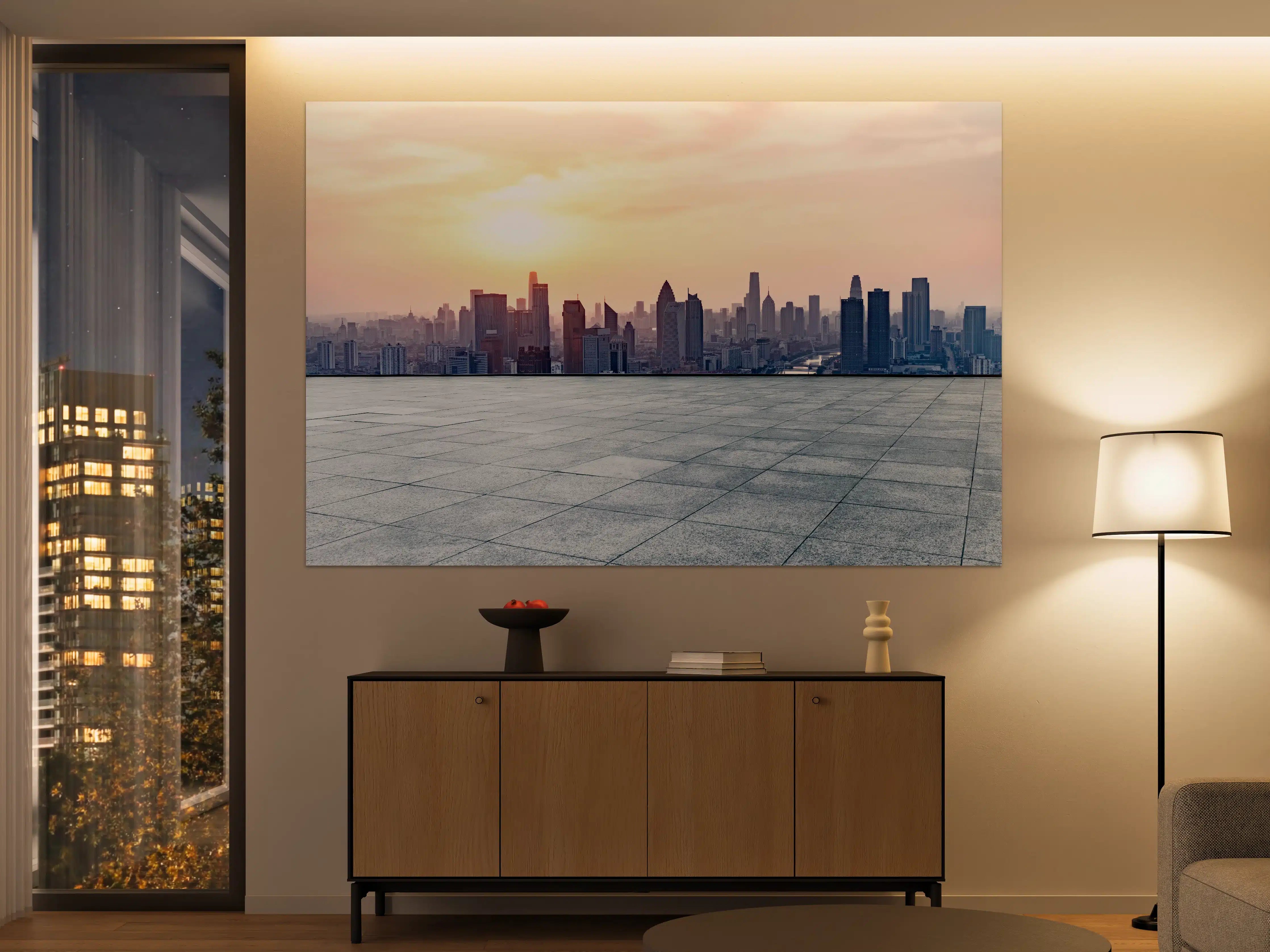 Große Wandbilder - Aussicht auf die Skyline von Tianjin