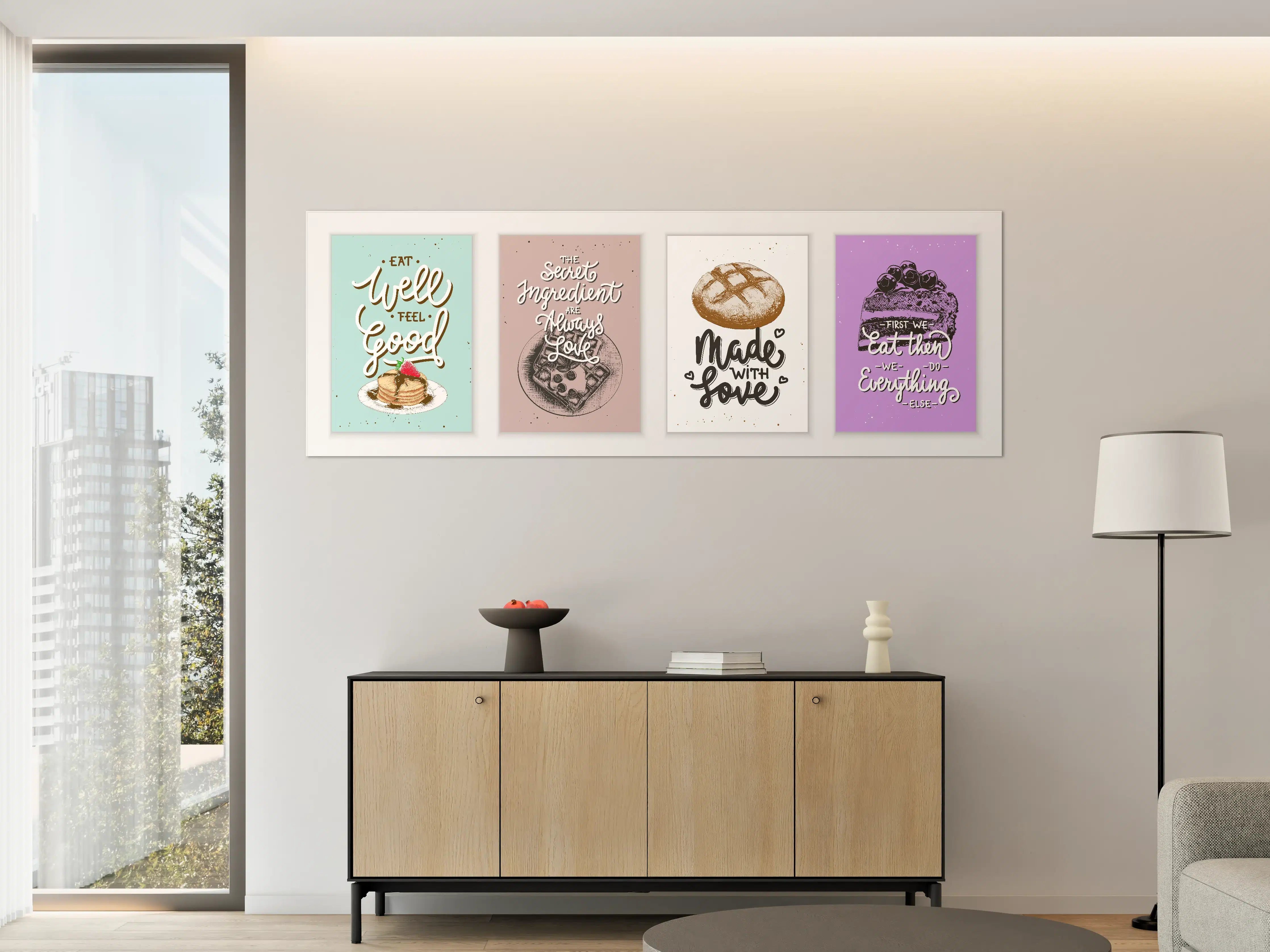 Große Wandbilder - Backkunst Bilderserie Pastelltöne