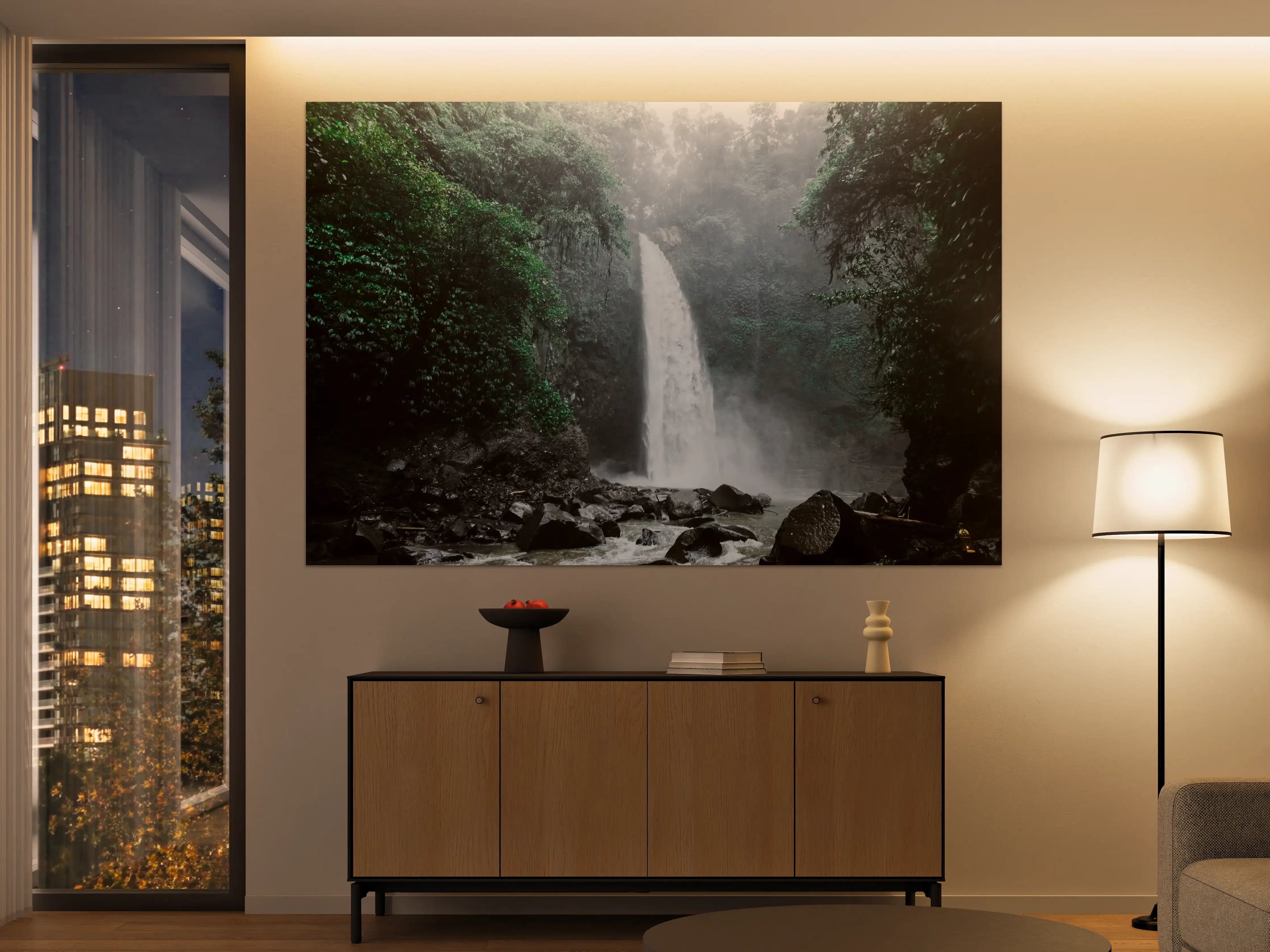 Große Wandbilder - Bali-Wasserfall im tiefen Dschungel
