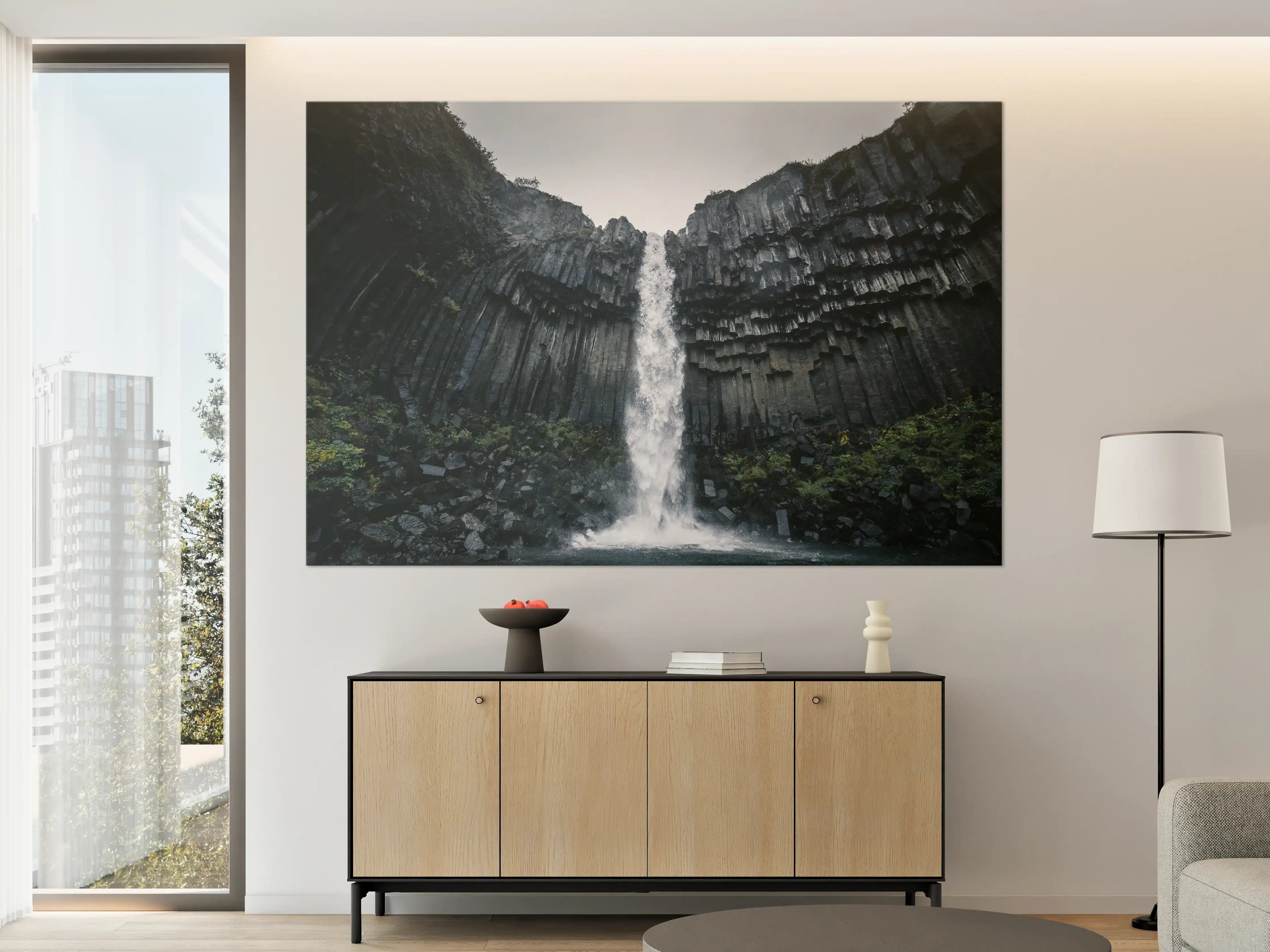 Große Wandbilder - Beeindruckender Svartifoss Wasserfall