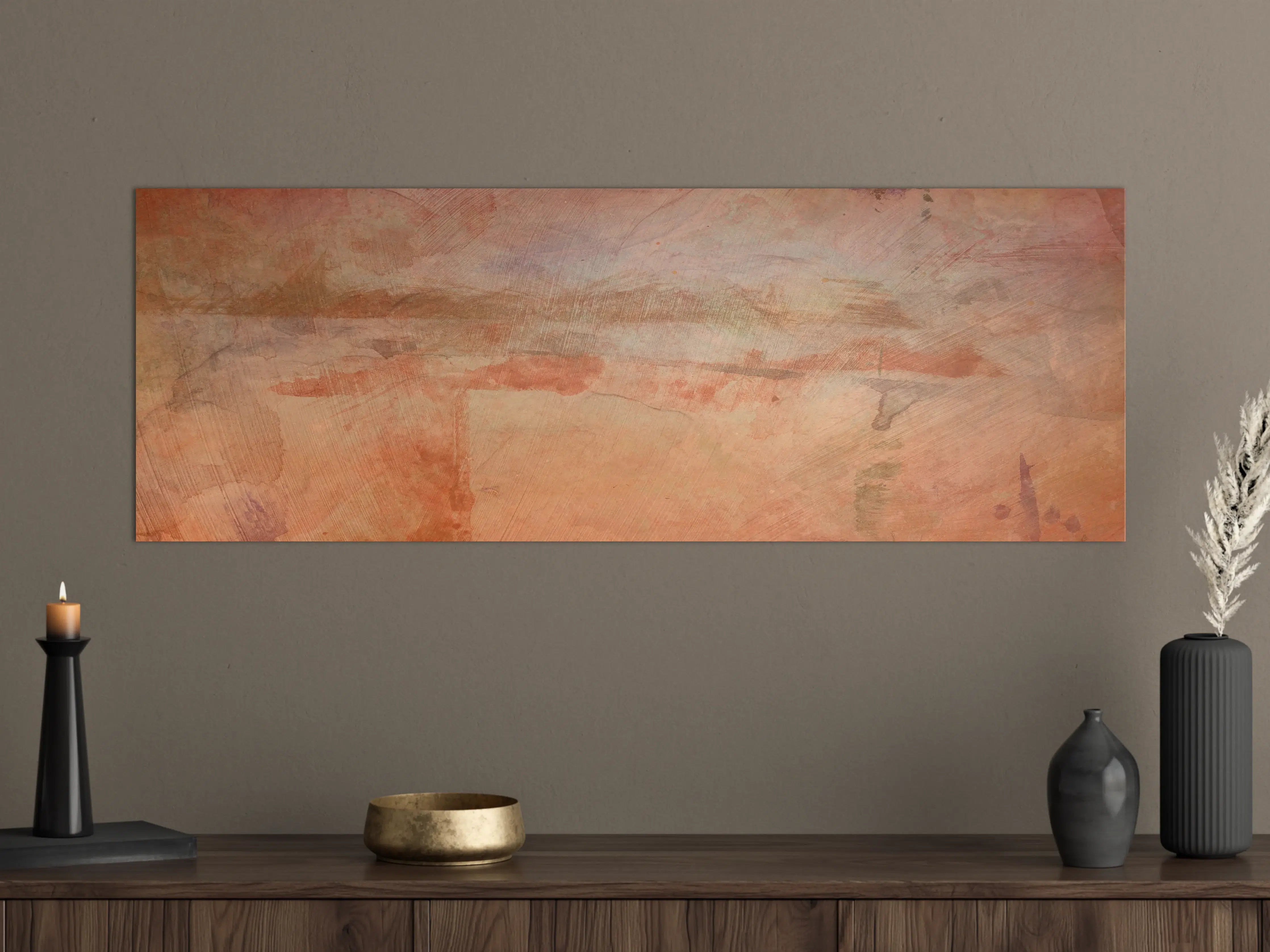 Große Wandbilder - Beige Baumwolltextur mit warmen Tönen