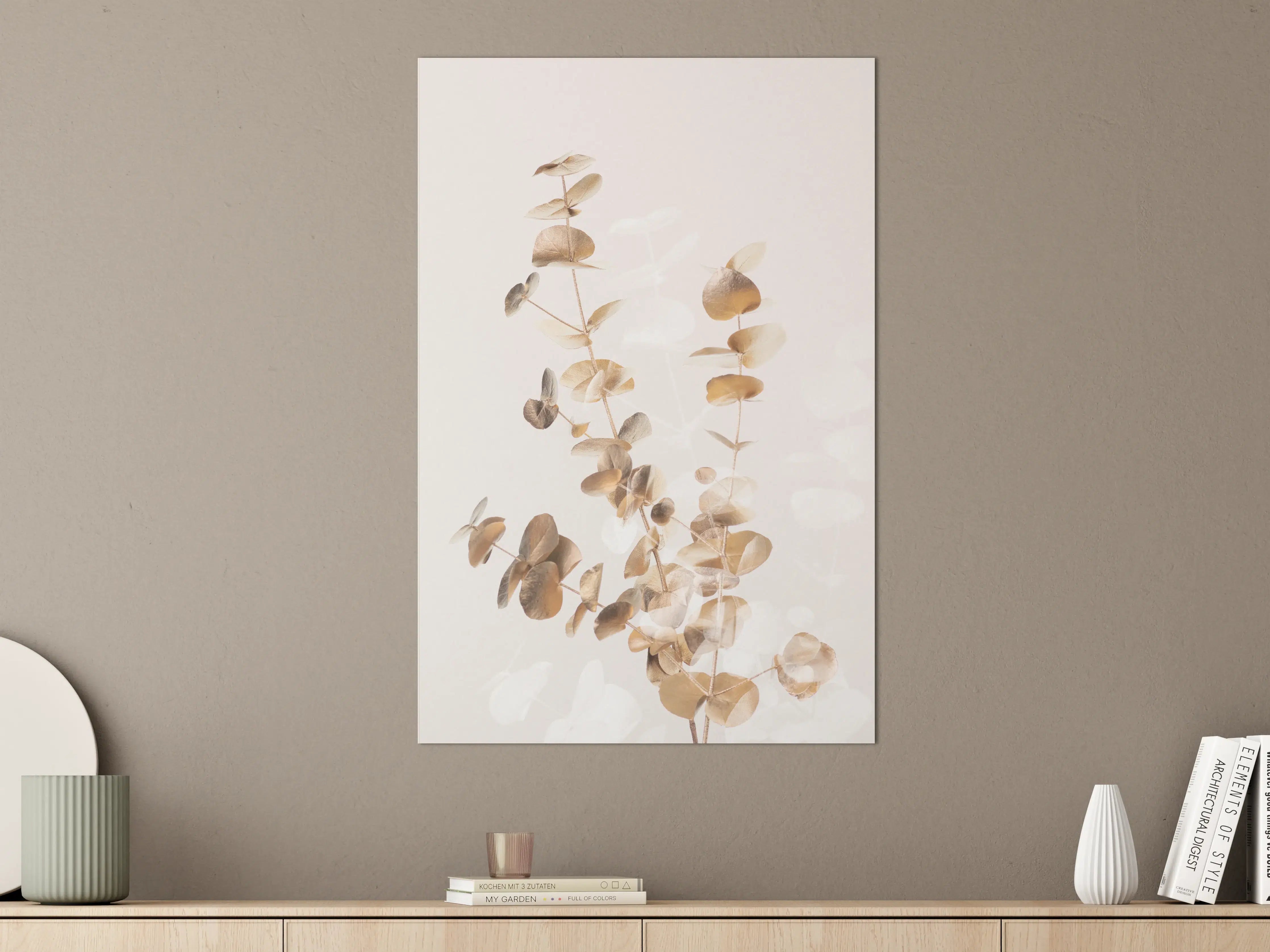 Große Wandbilder - Beige Eukalyptus-Akzente