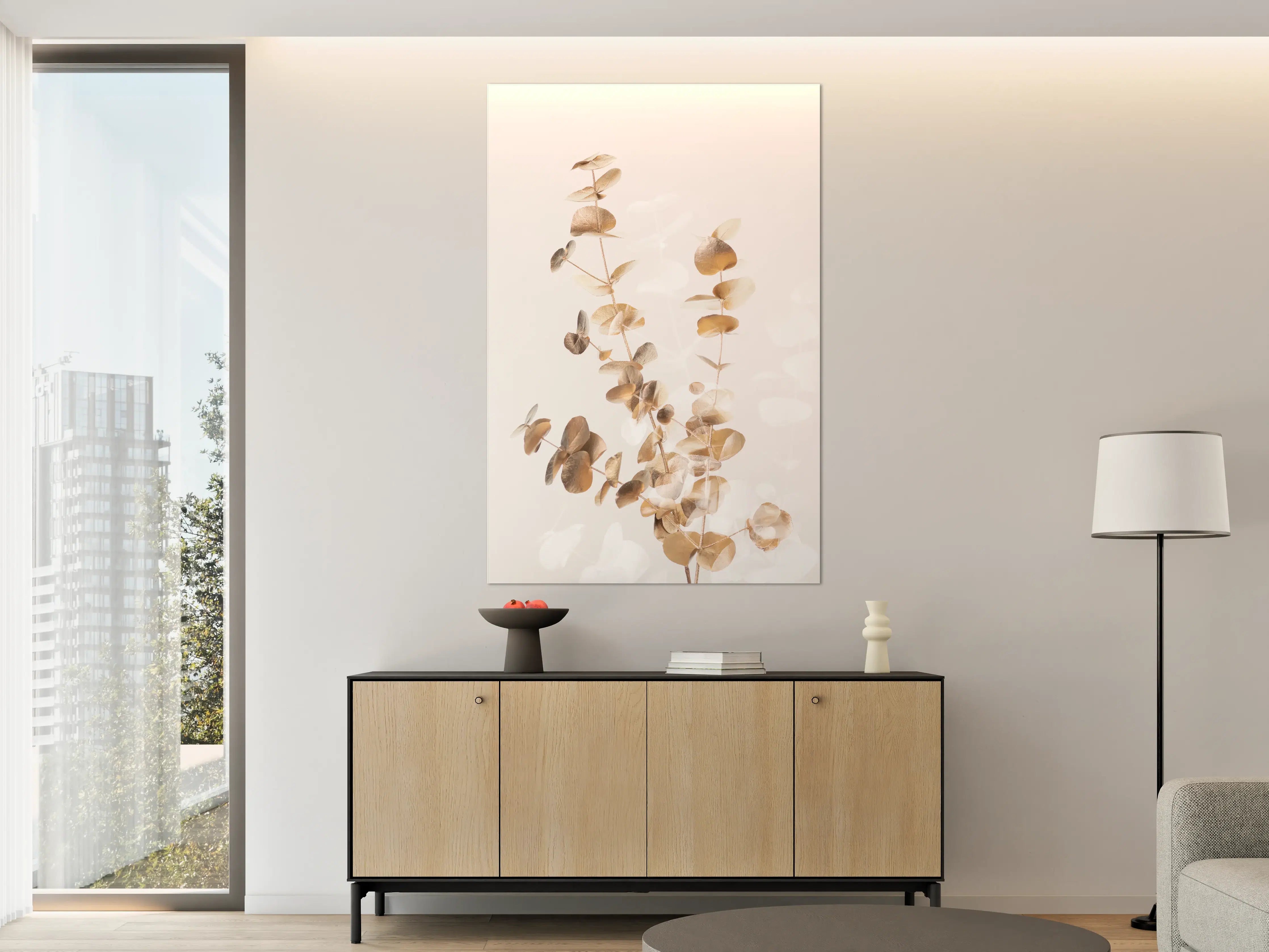 Große Wandbilder - Beige Eukalyptus-Akzente