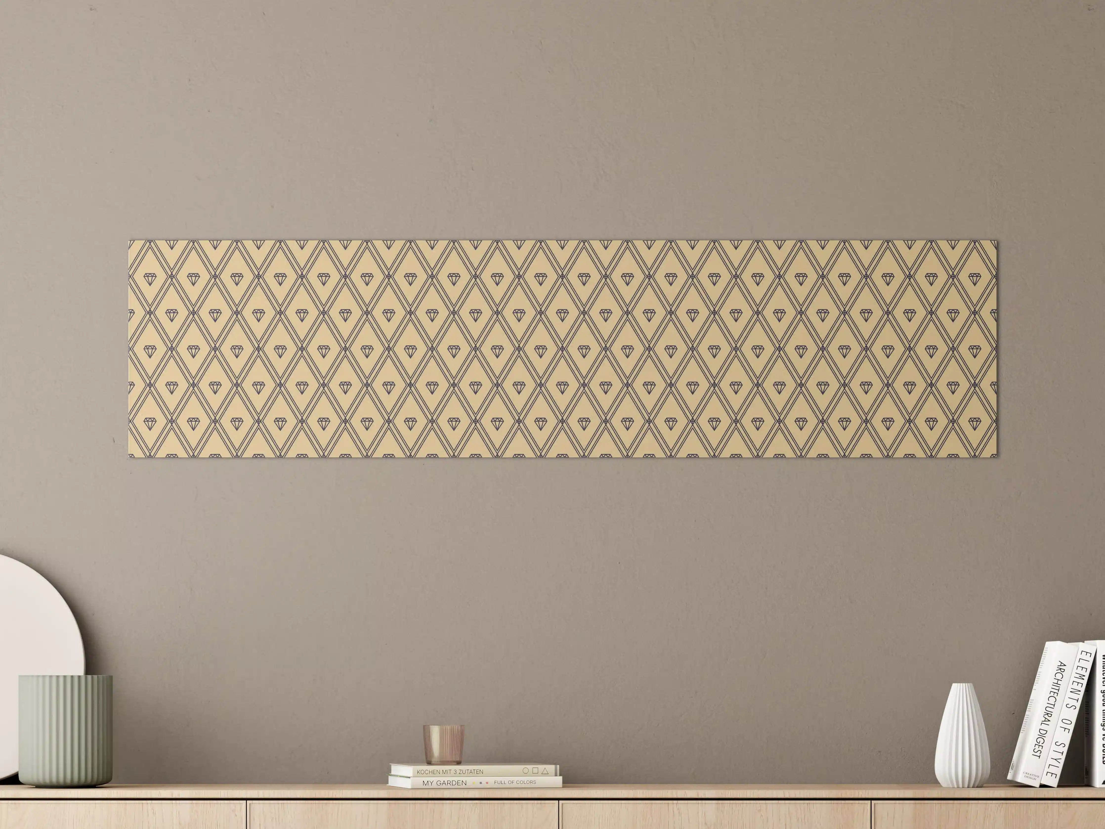 Große Wandbilder - Beige-Gelbes Grafik-Muster