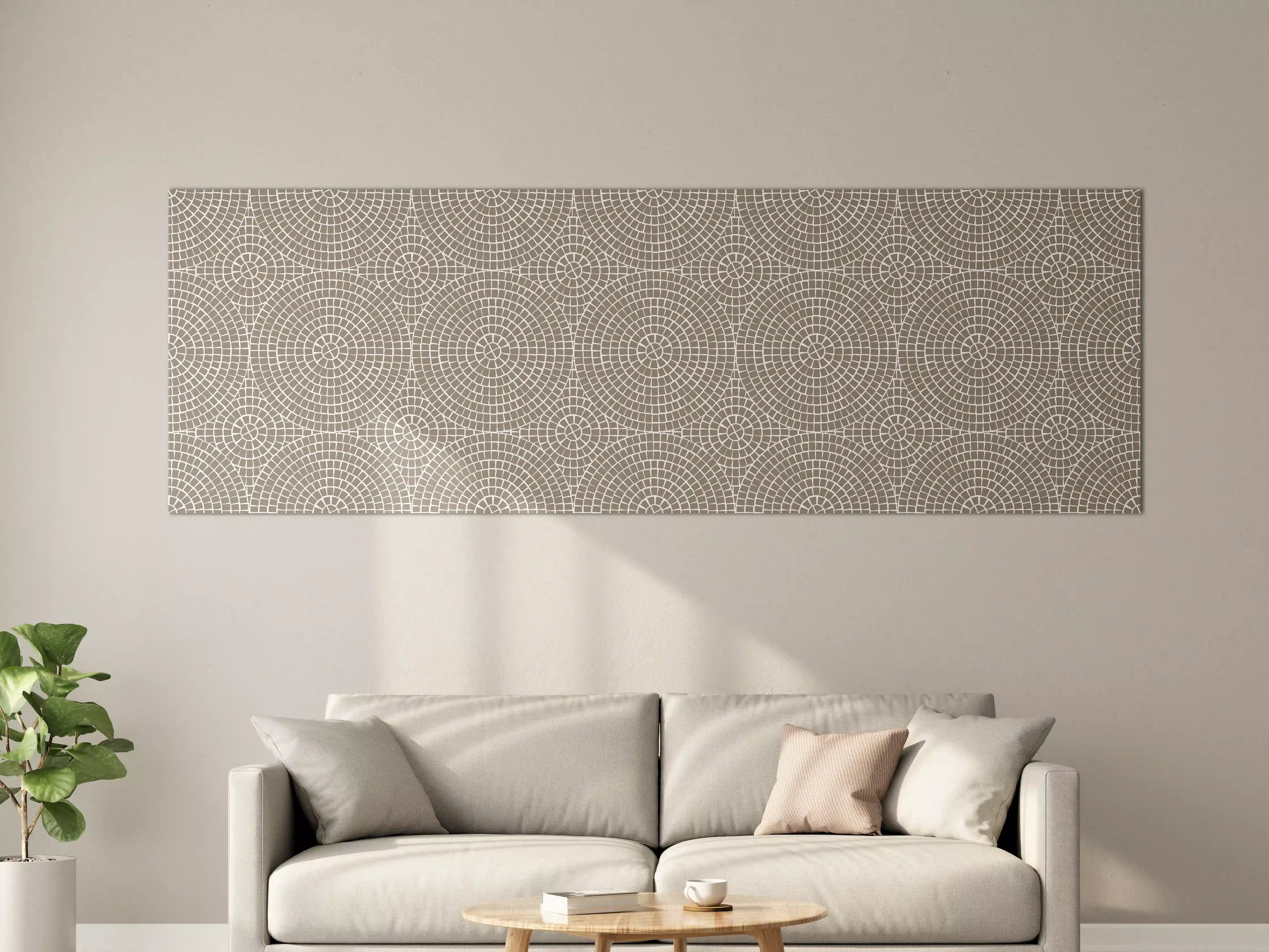 Große Wandbilder - Beige Geometrische Musterwände