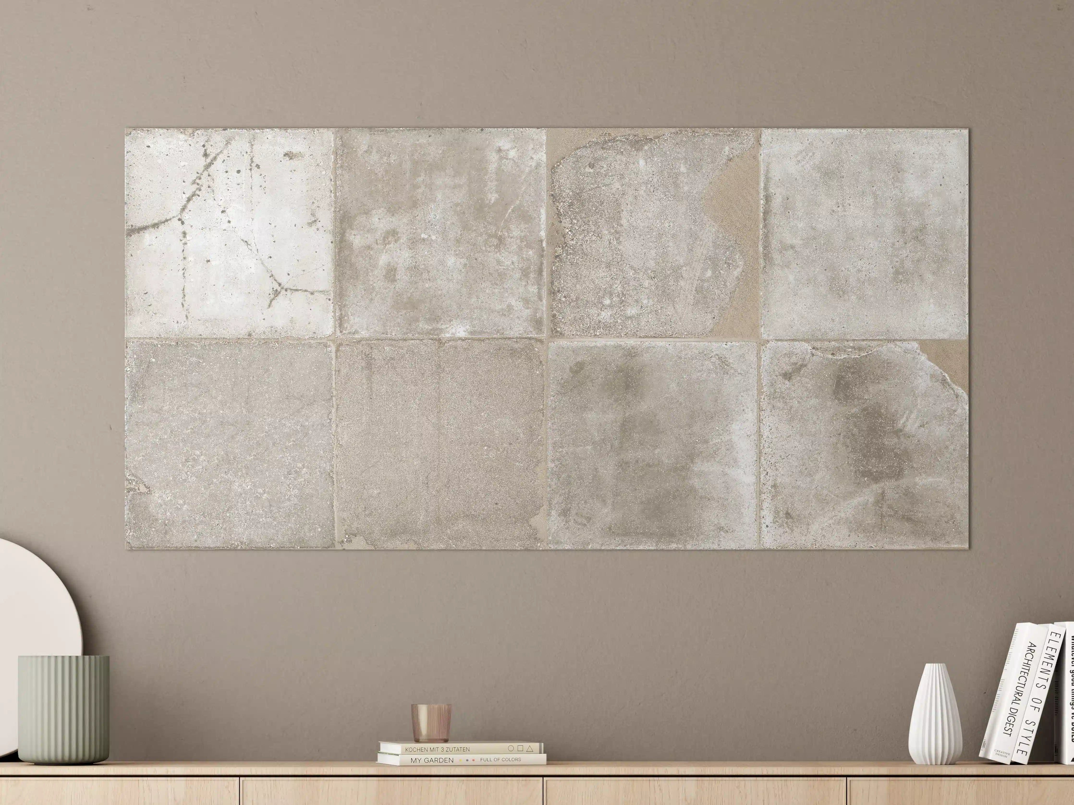 Große Wandbilder - Beige Grau Steinwand-Textur