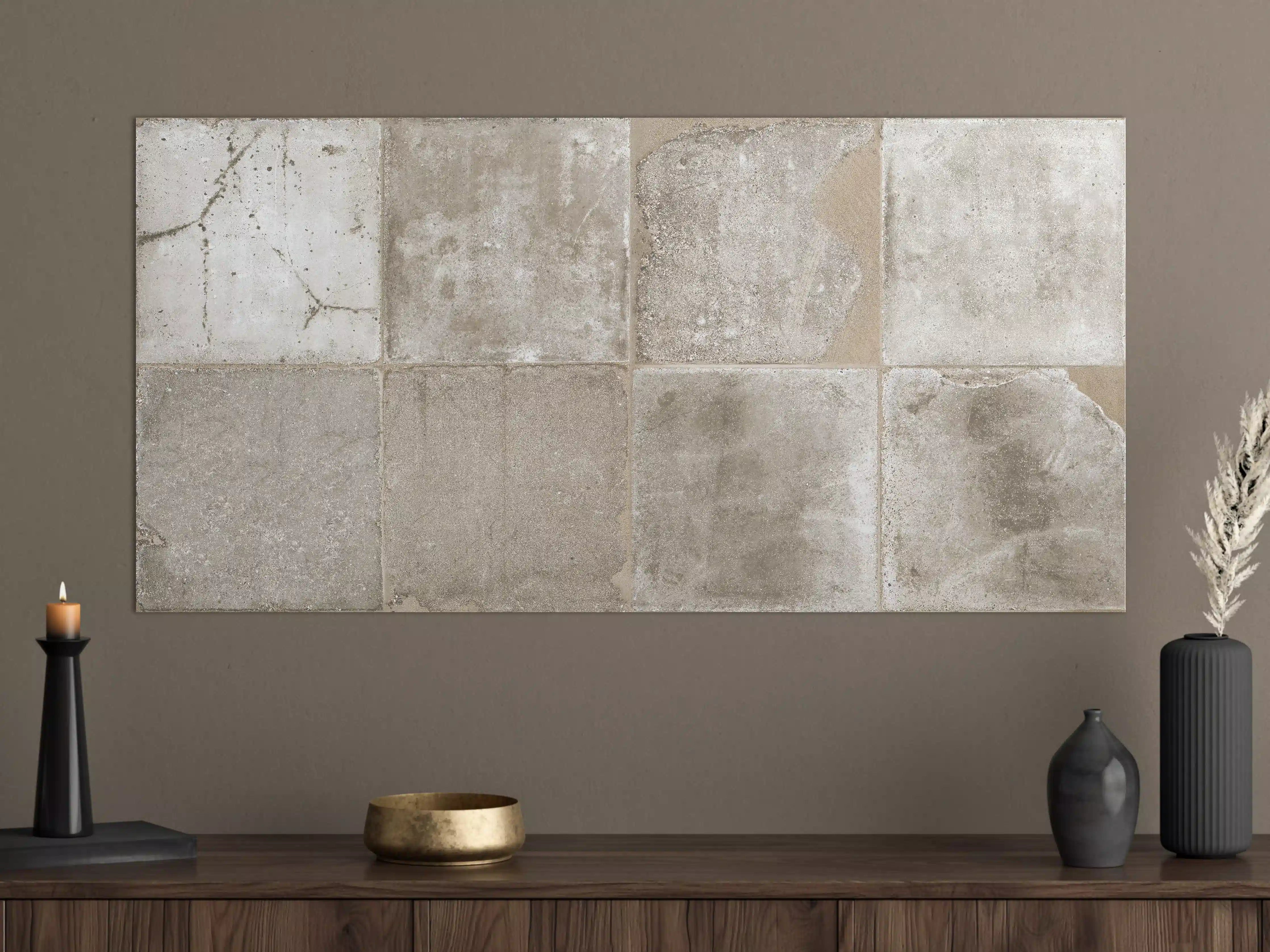 Große Wandbilder - Beige Grau Steinwand-Textur