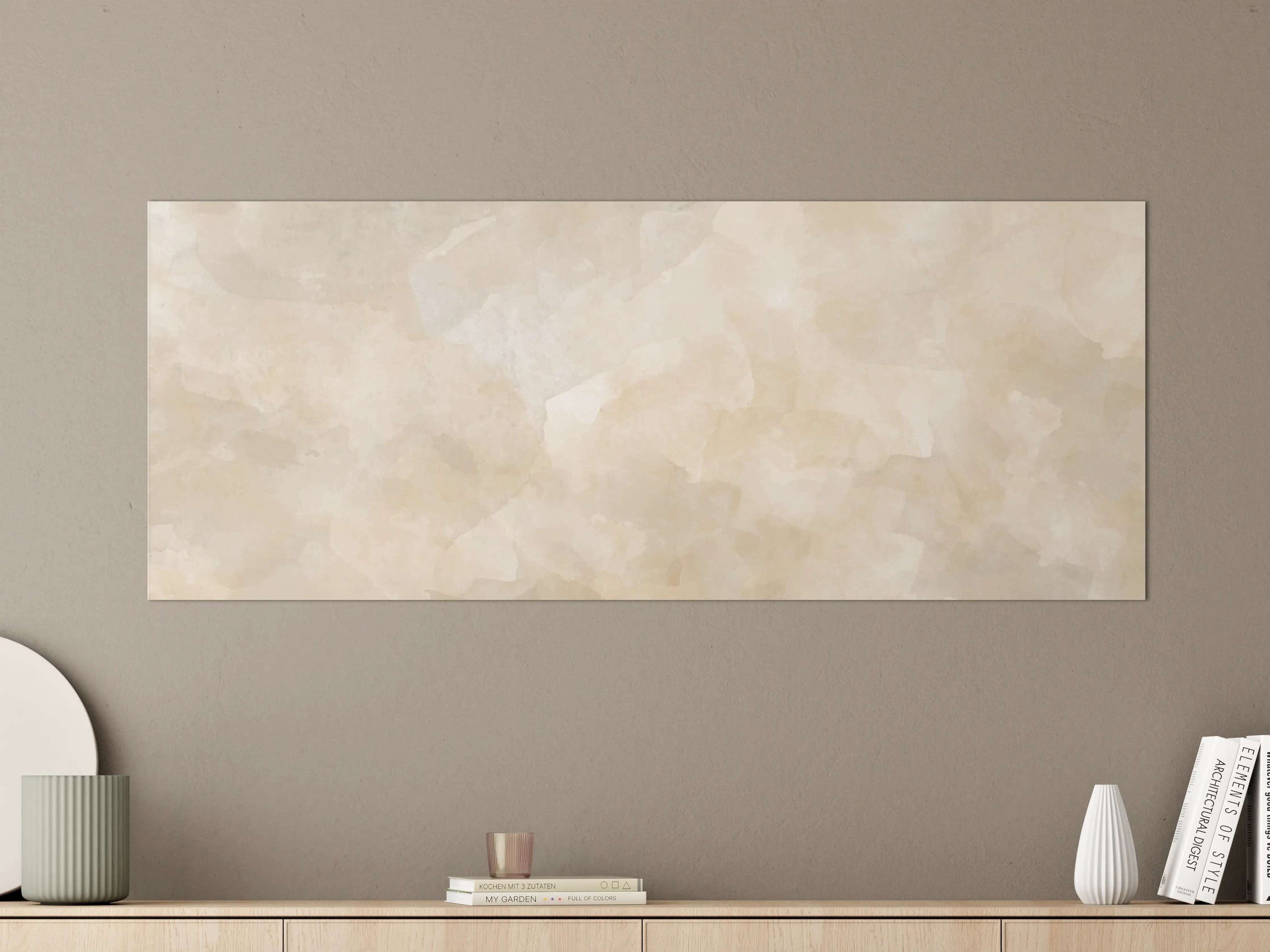 Große Wandbilder - Beige-Graue Edelstein-Optik