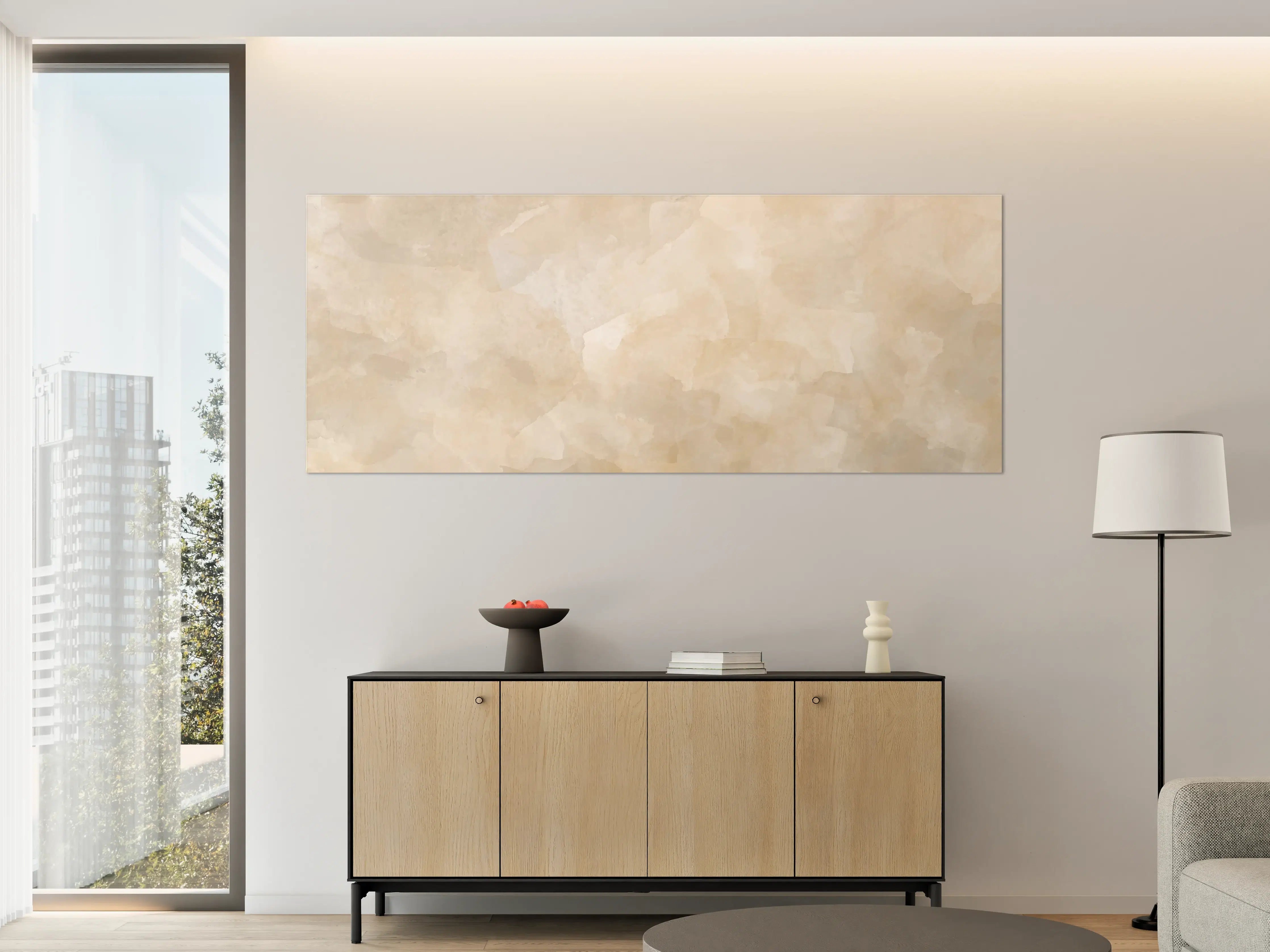 Große Wandbilder - Beige-Graue Edelstein-Optik
