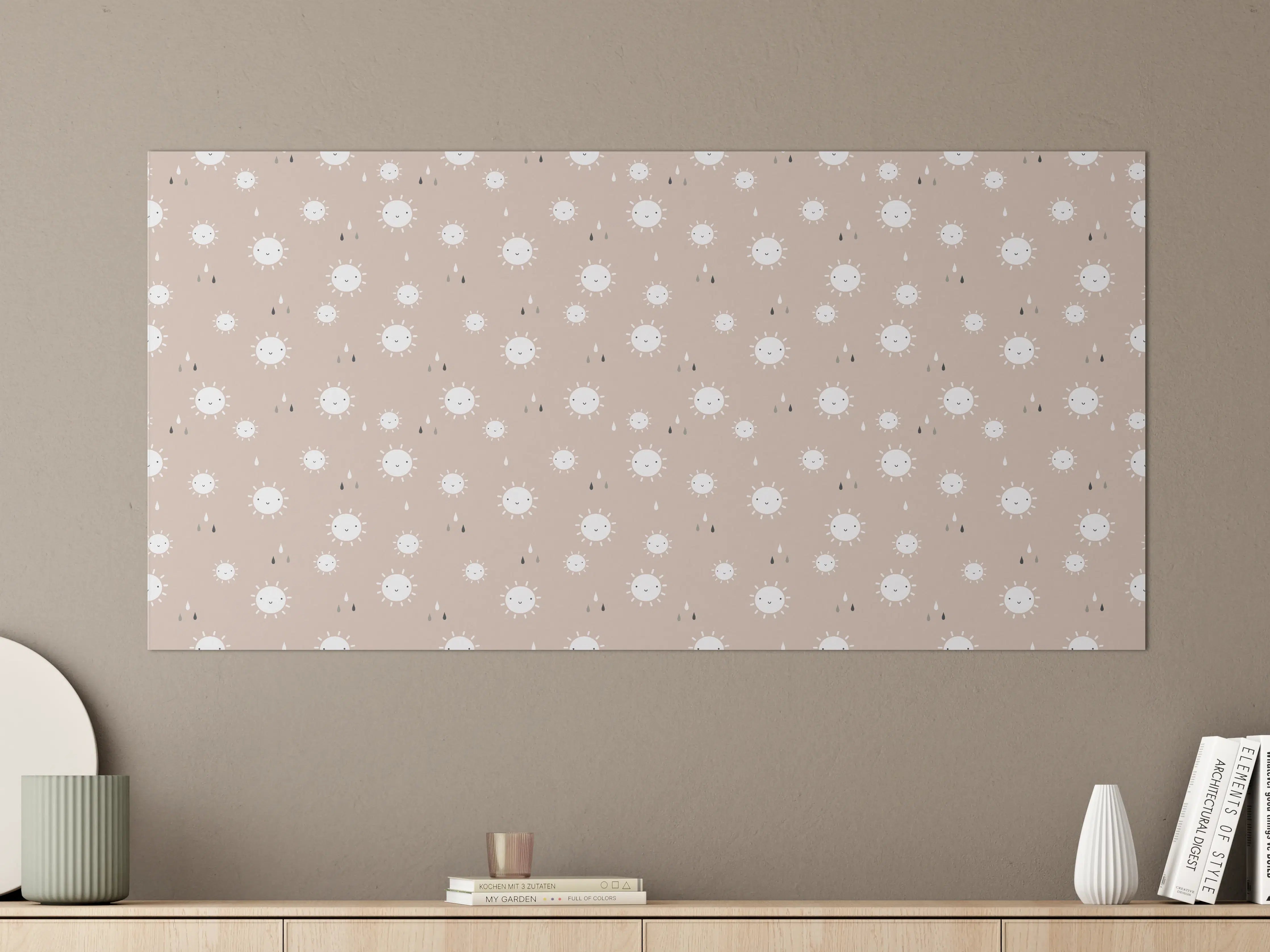 Große Wandbilder - Beige Hintergrund mit weißer Struktur