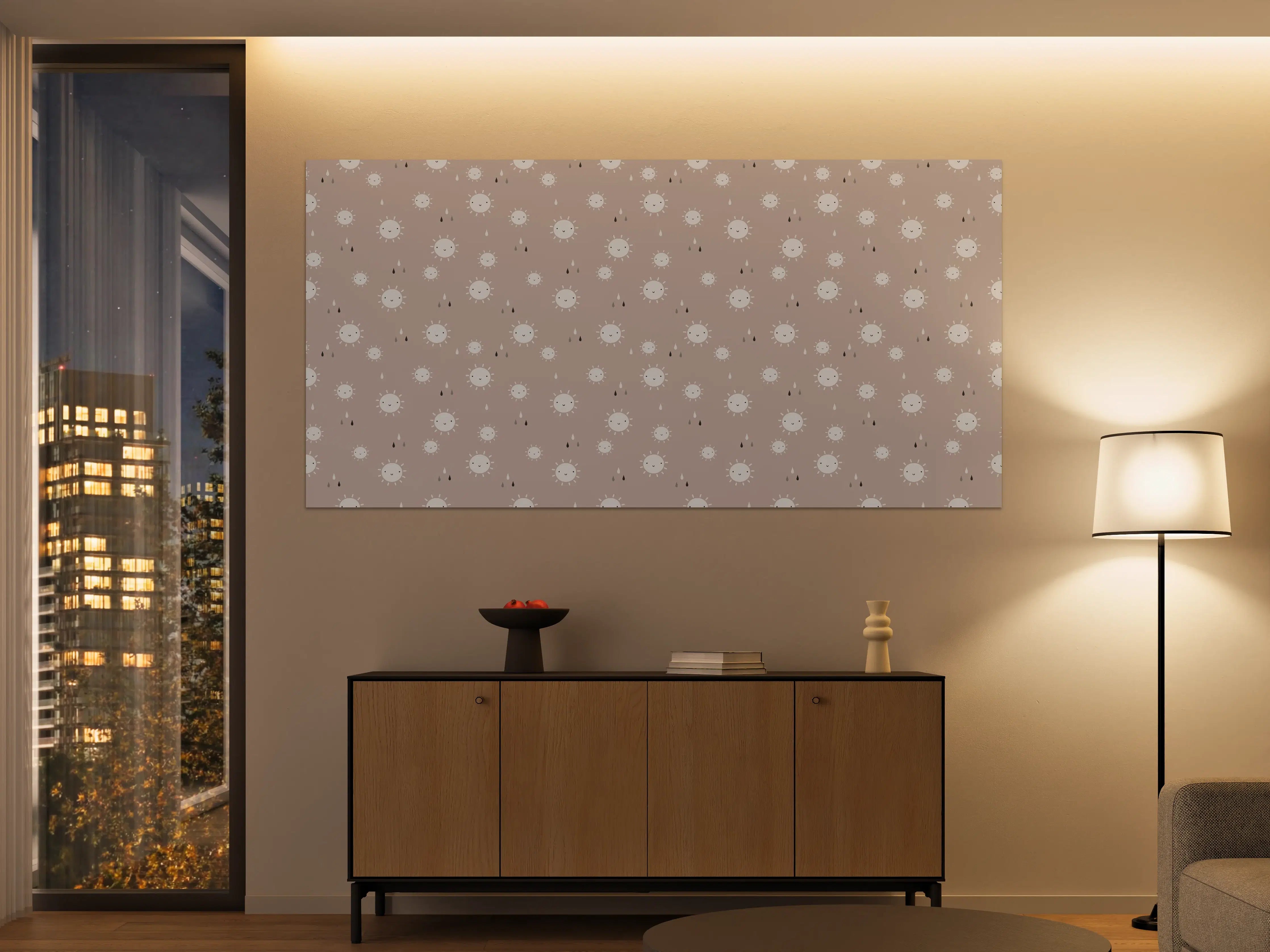 Große Wandbilder - Beige Hintergrund mit weißer Struktur