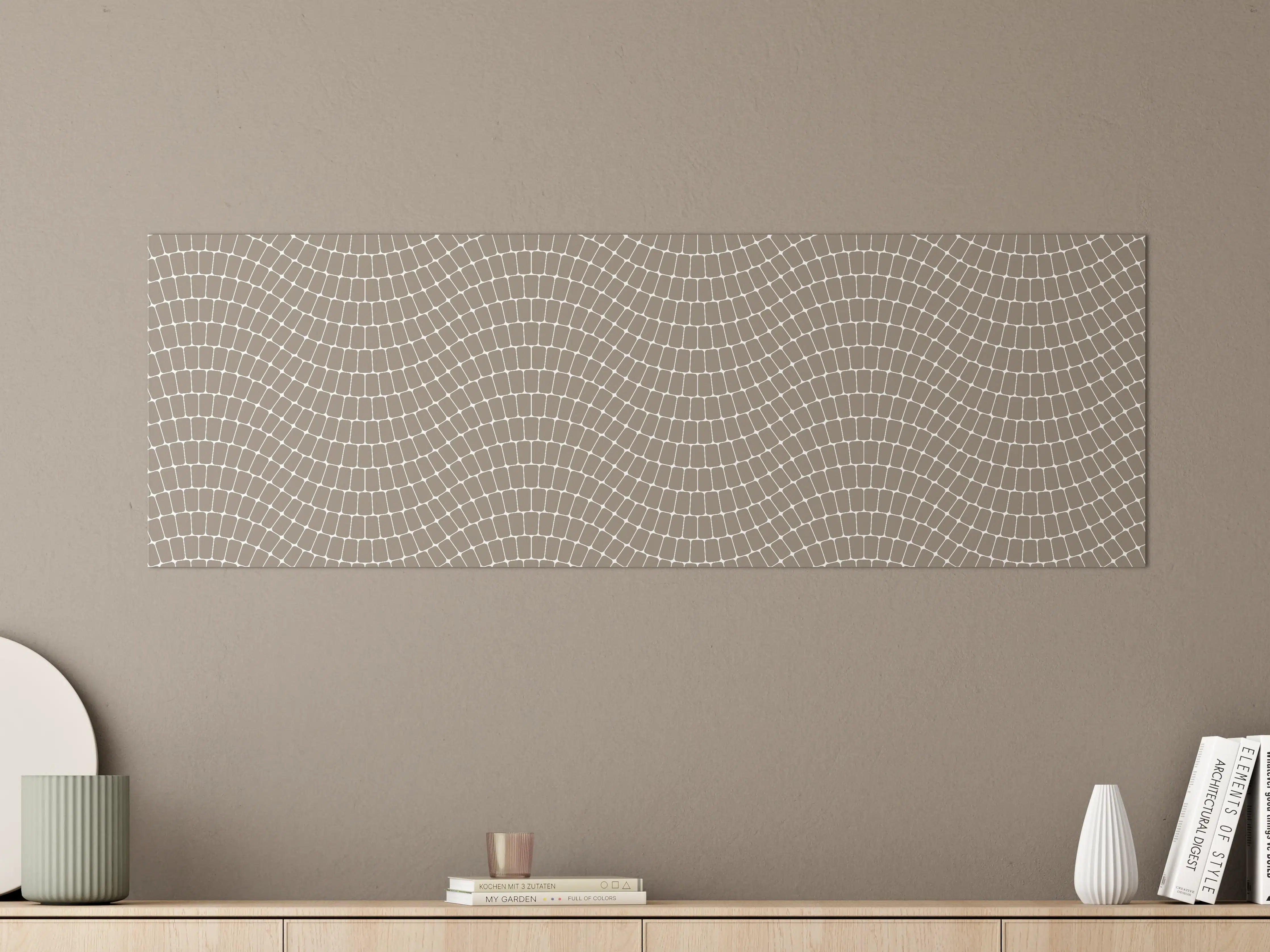 Große Wandbilder - Beige Mosaik-Design mit geometrischer Struktur
