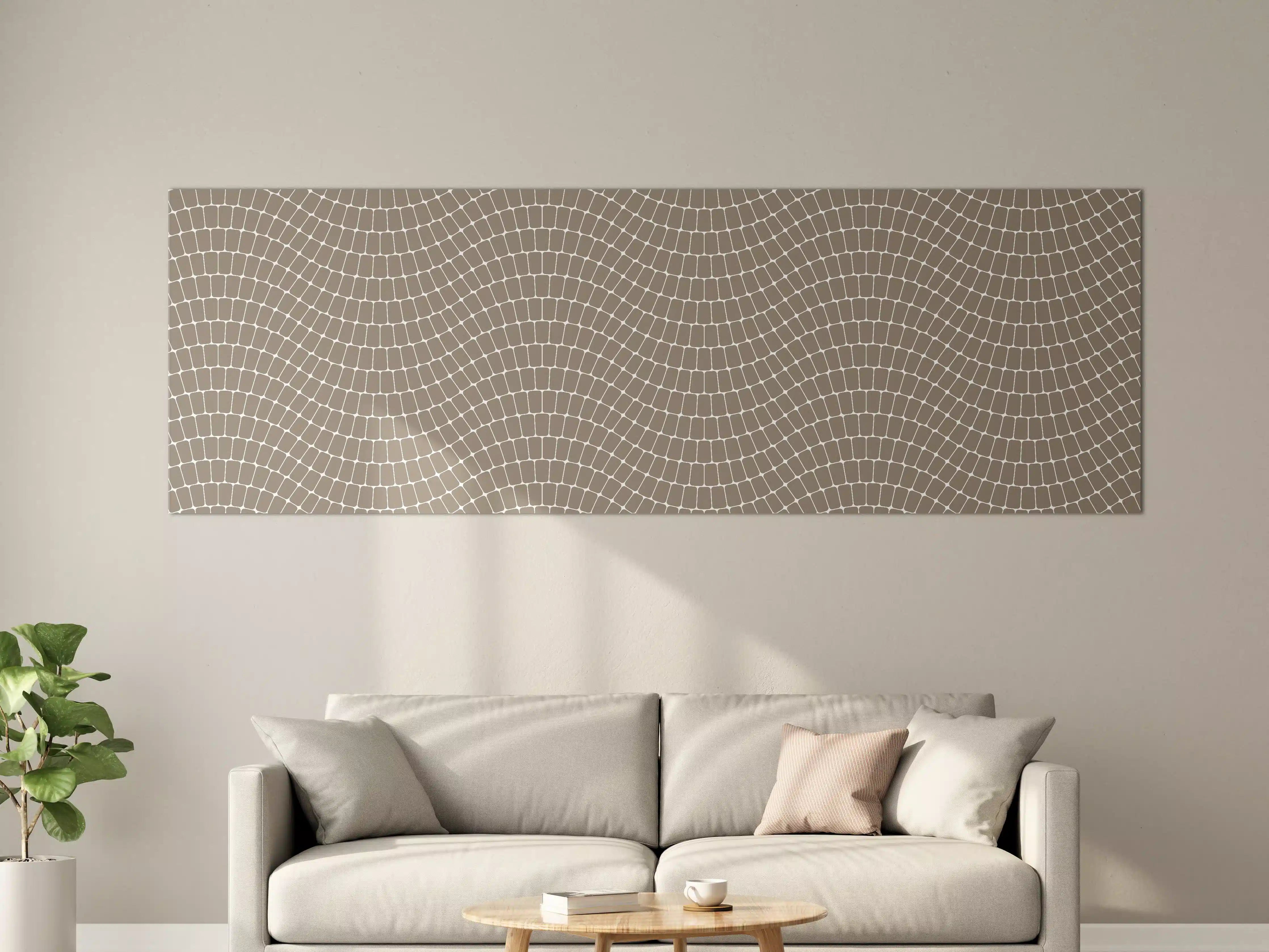 Große Wandbilder - Beige Mosaik-Design mit geometrischer Struktur