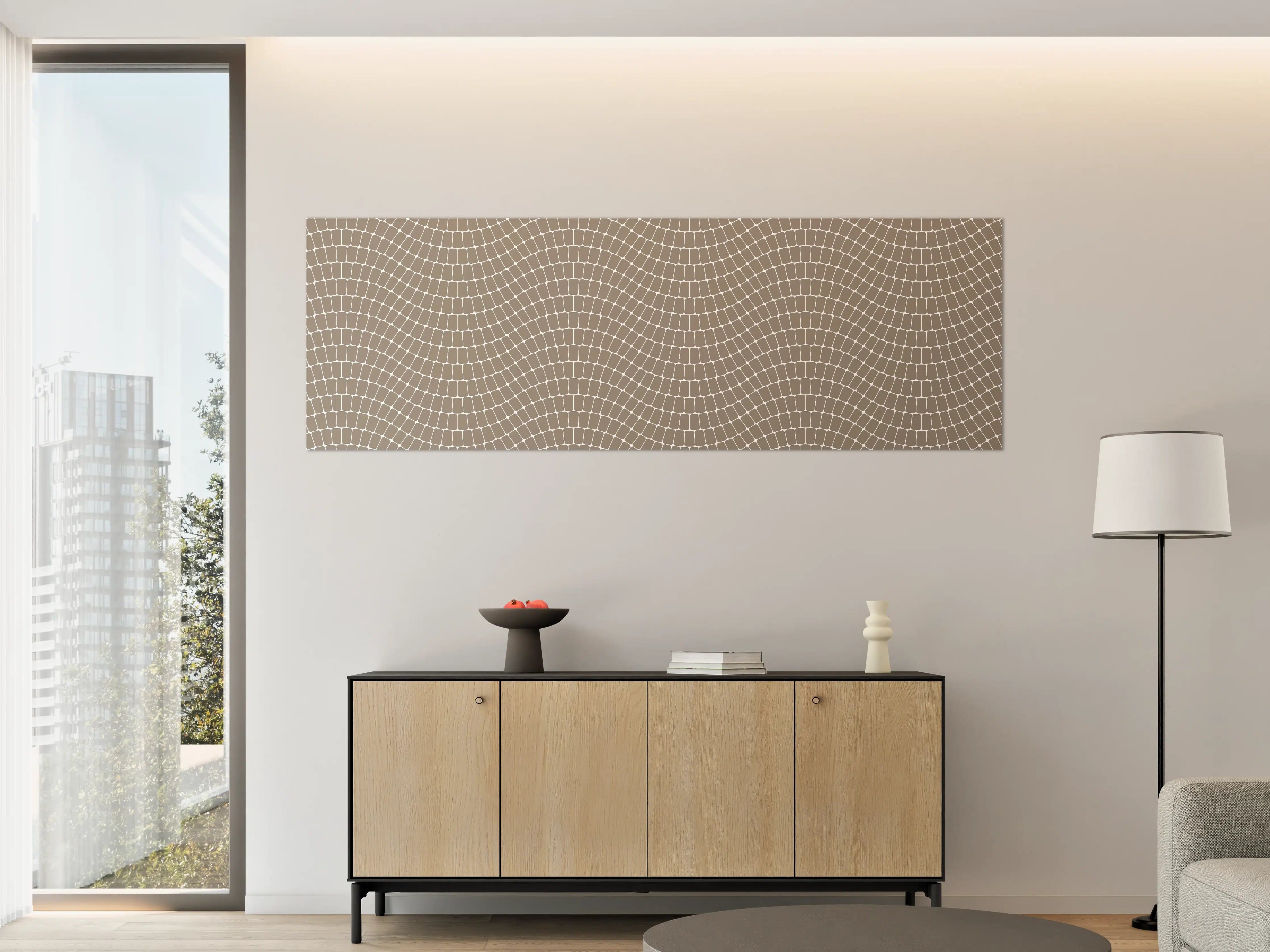 Große Wandbilder - Beige Mosaik-Design mit geometrischer Struktur