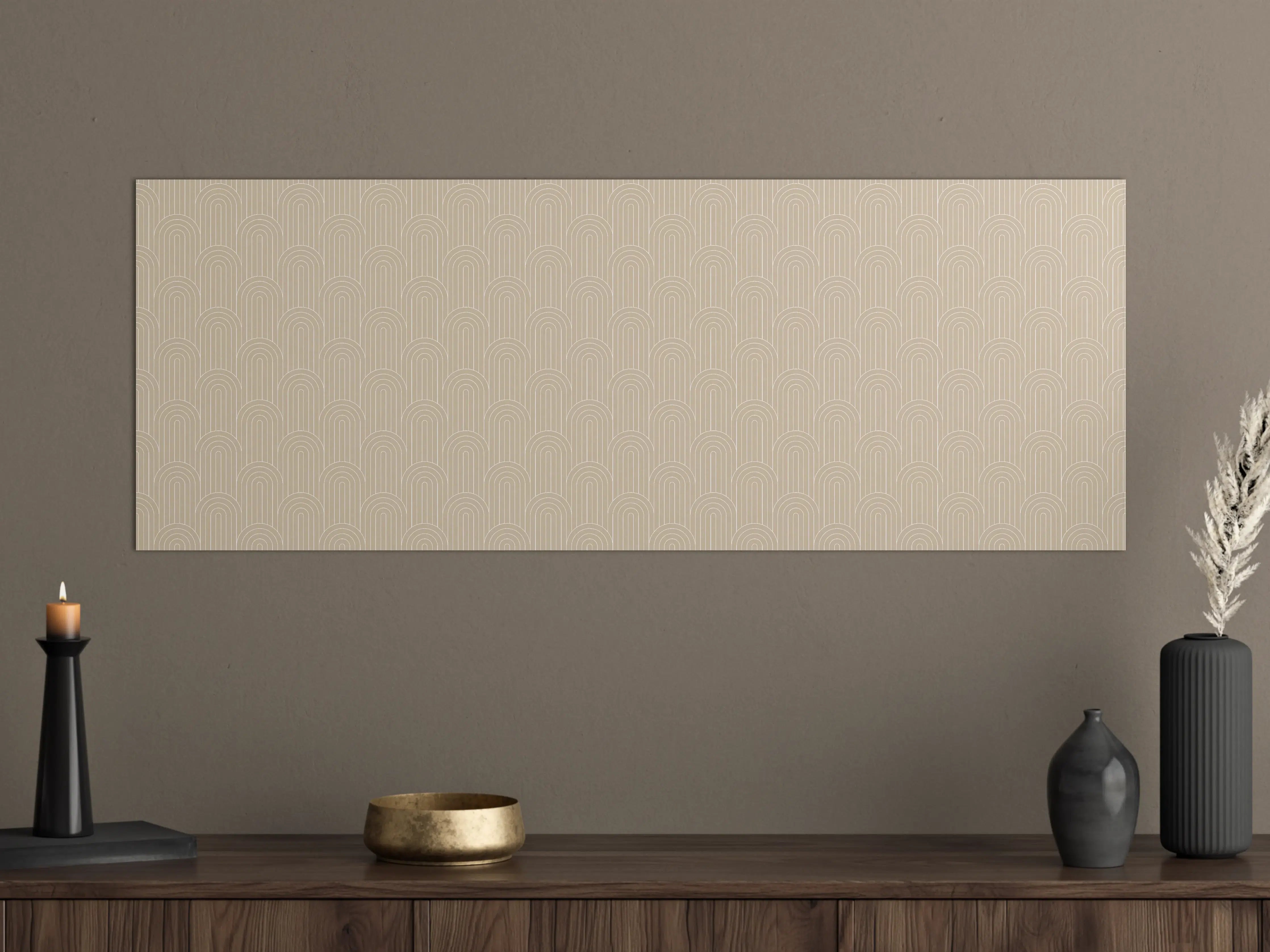 Große Wandbilder - Beige Muster mit Wellen-Design