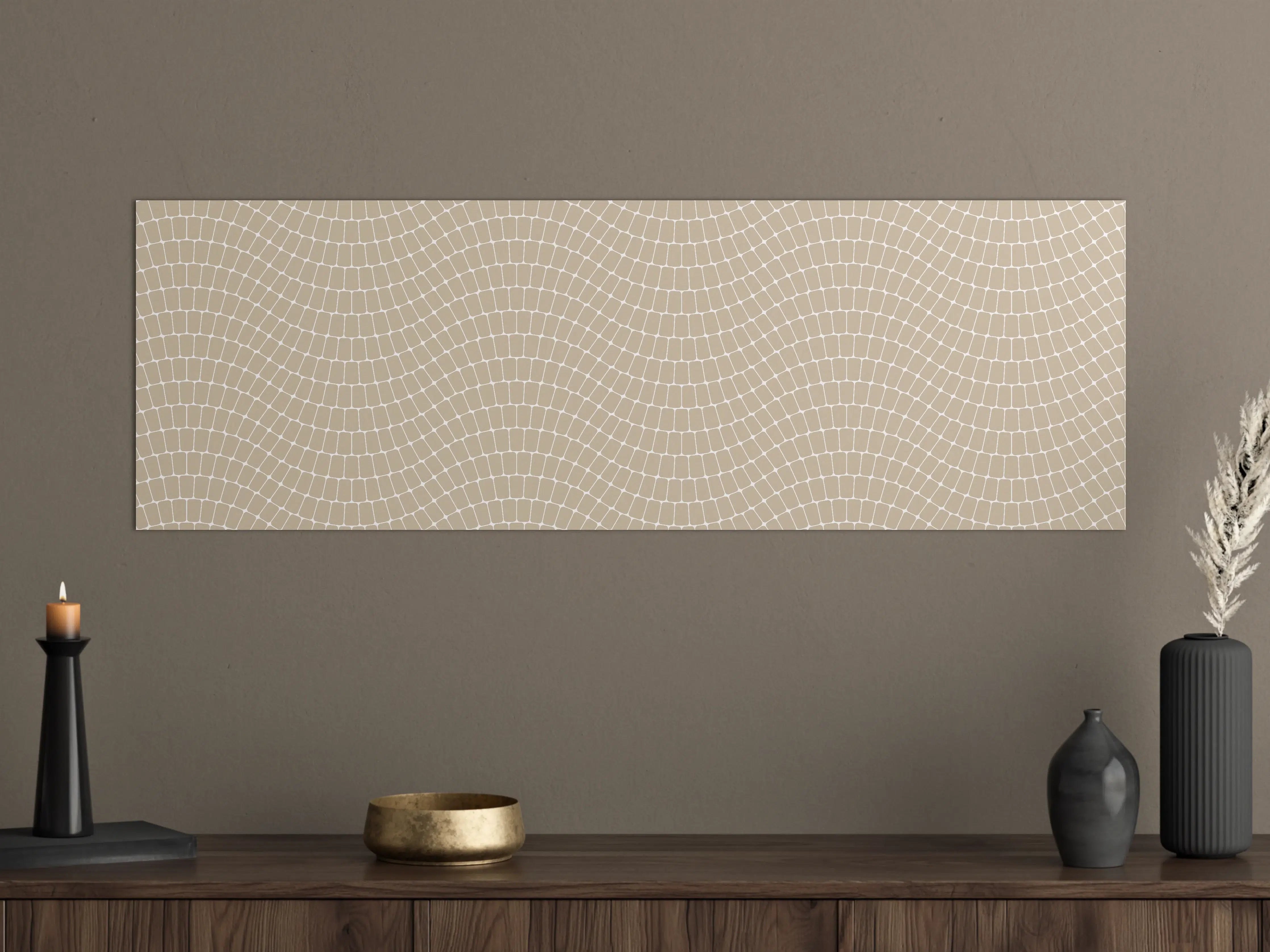 Große Wandbilder - Beige-Muster mit Wellenstruktur