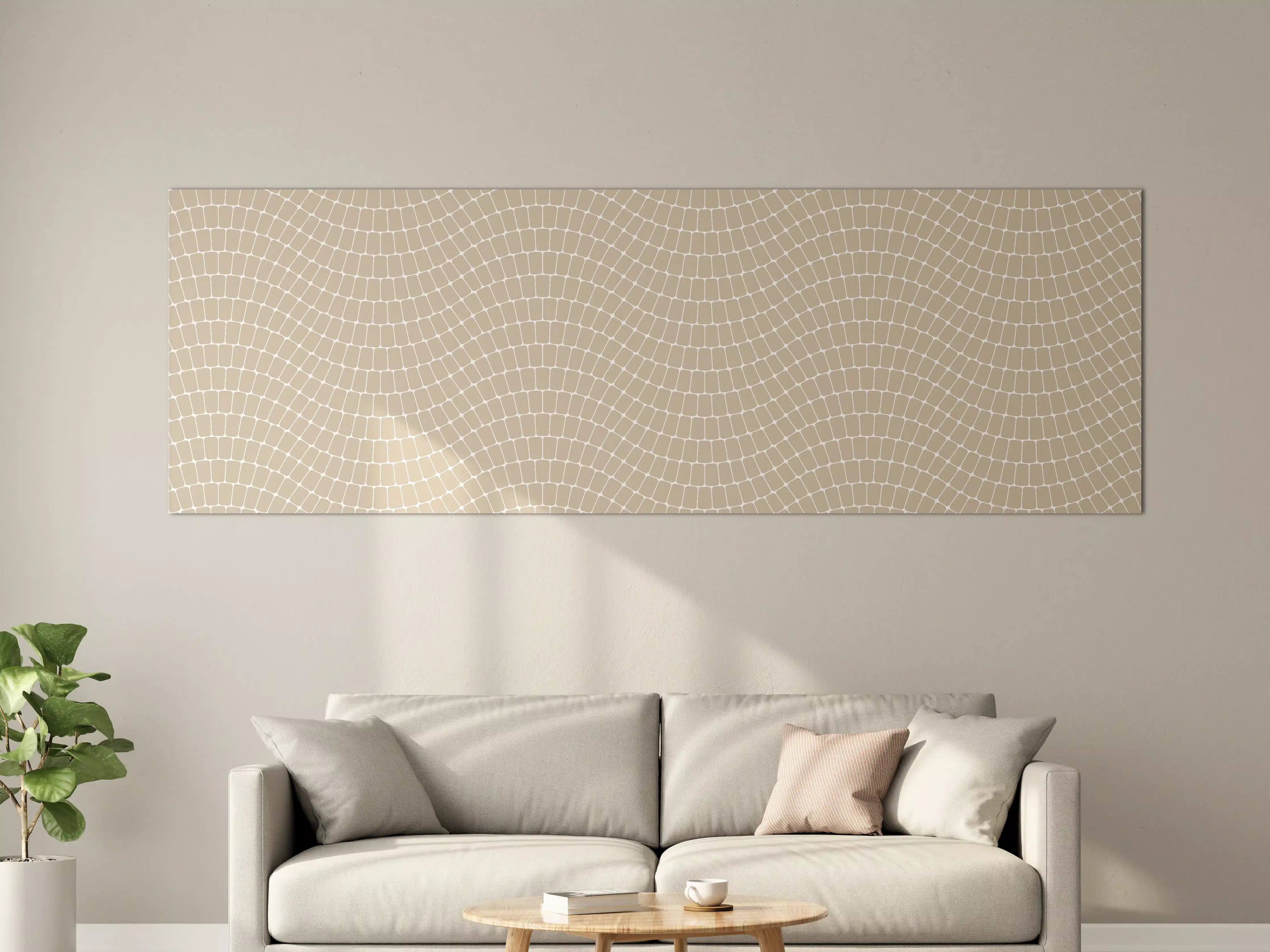 Große Wandbilder - Beige-Muster mit Wellenstruktur
