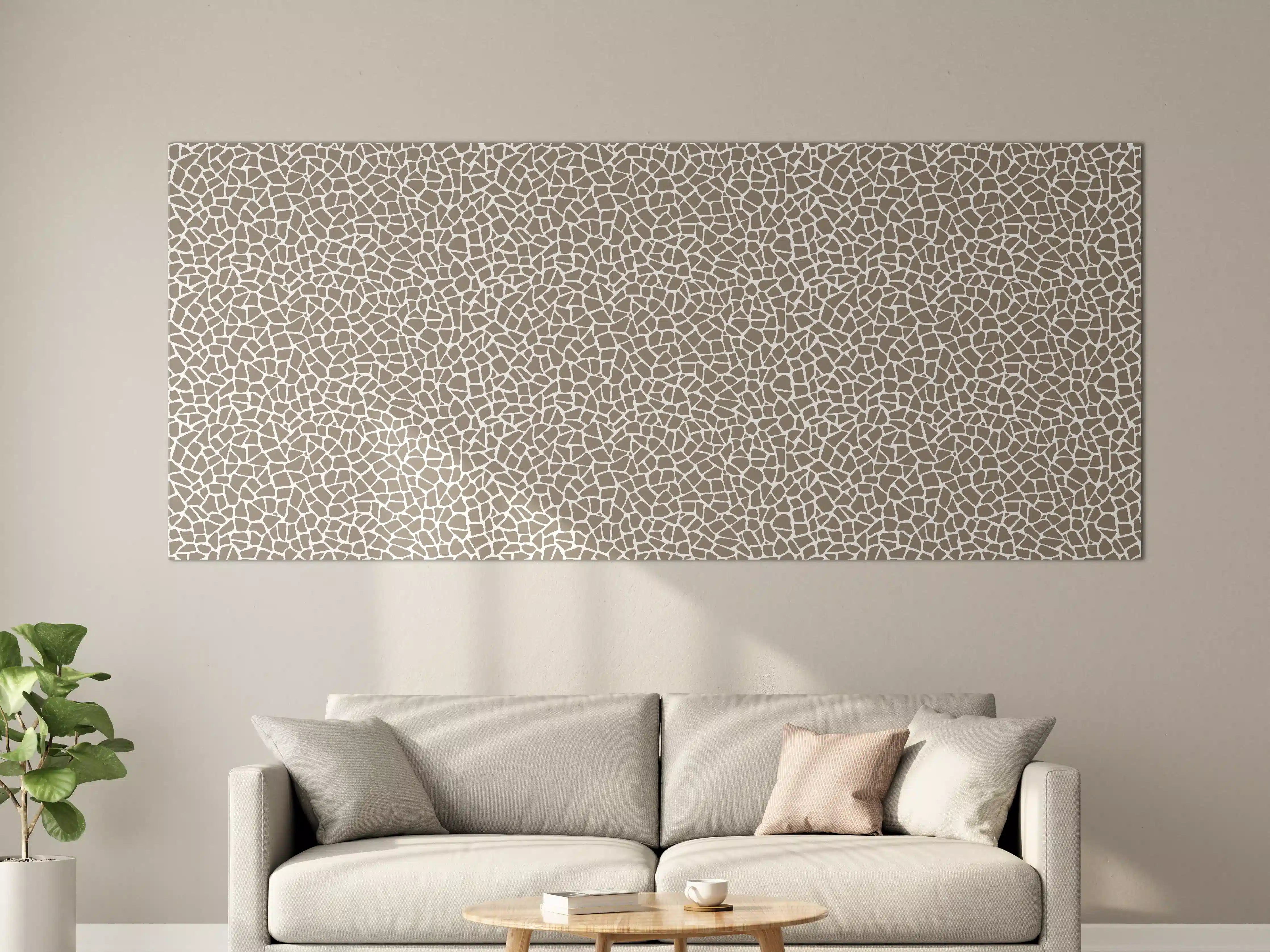 Große Wandbilder - Beige-Muster mit feinen Linien