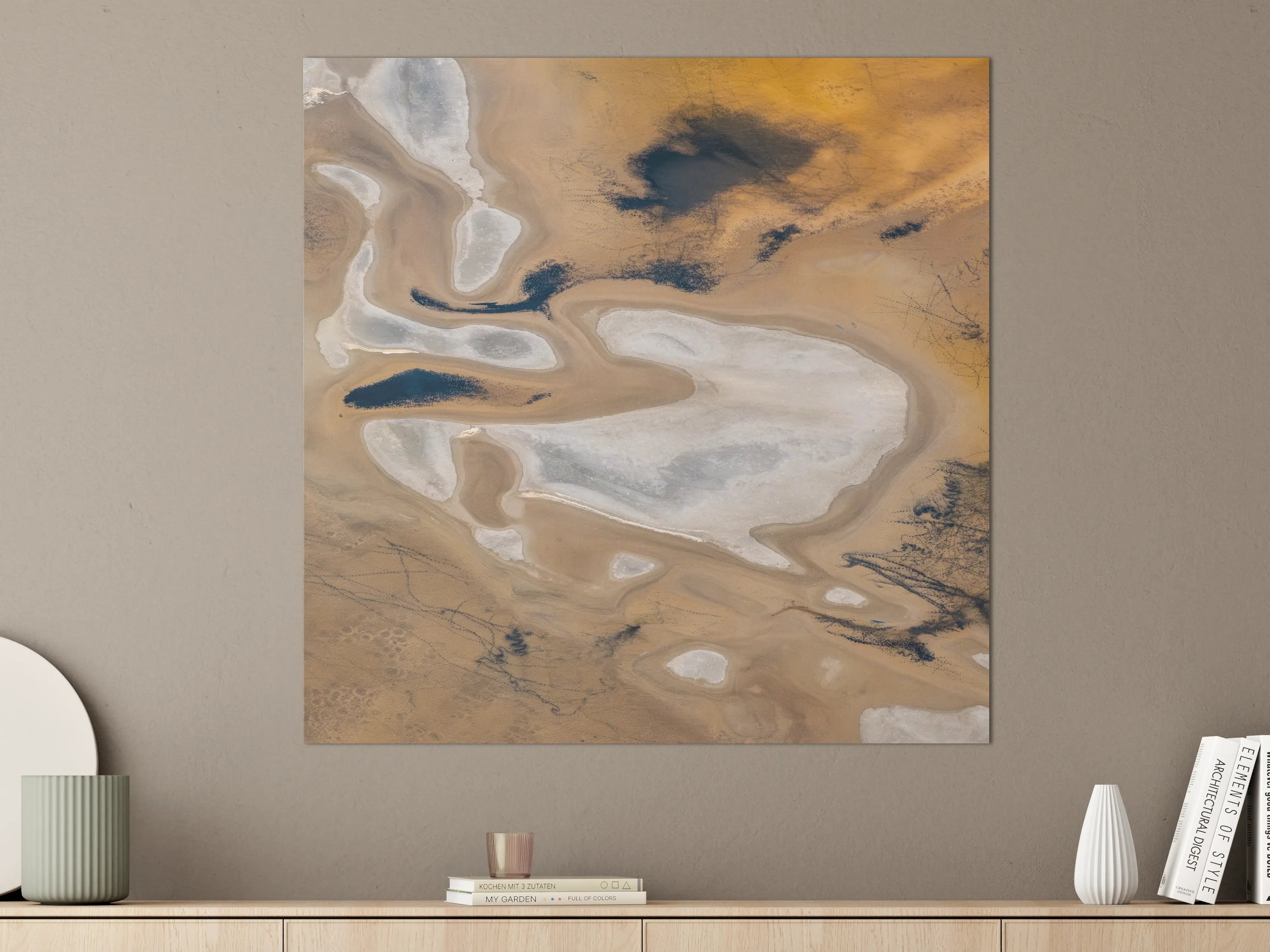 Große Wandbilder - Beige Sand Abstraktion
