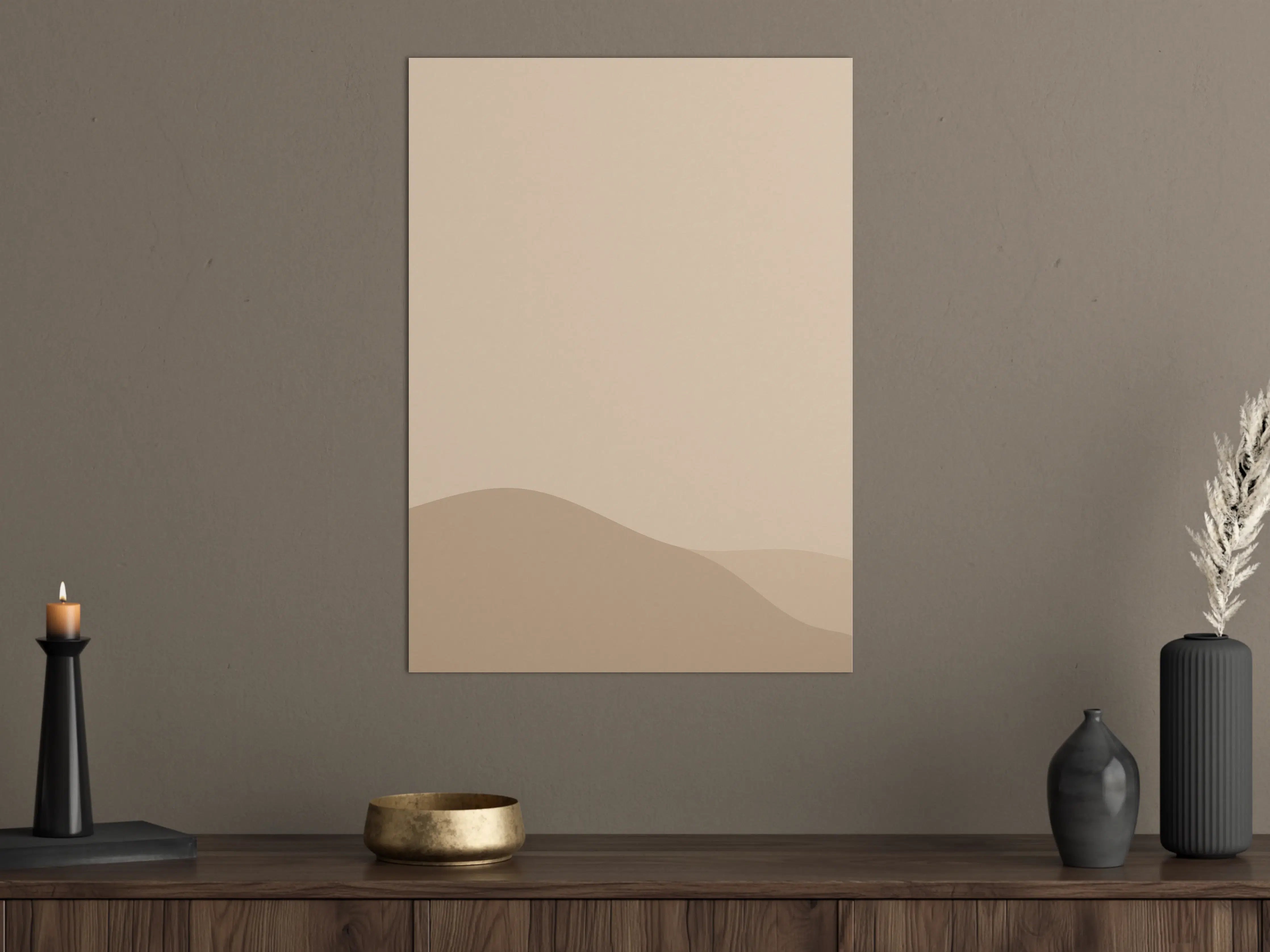 Große Wandbilder - Beige Sanddünen mit sanften Wellen