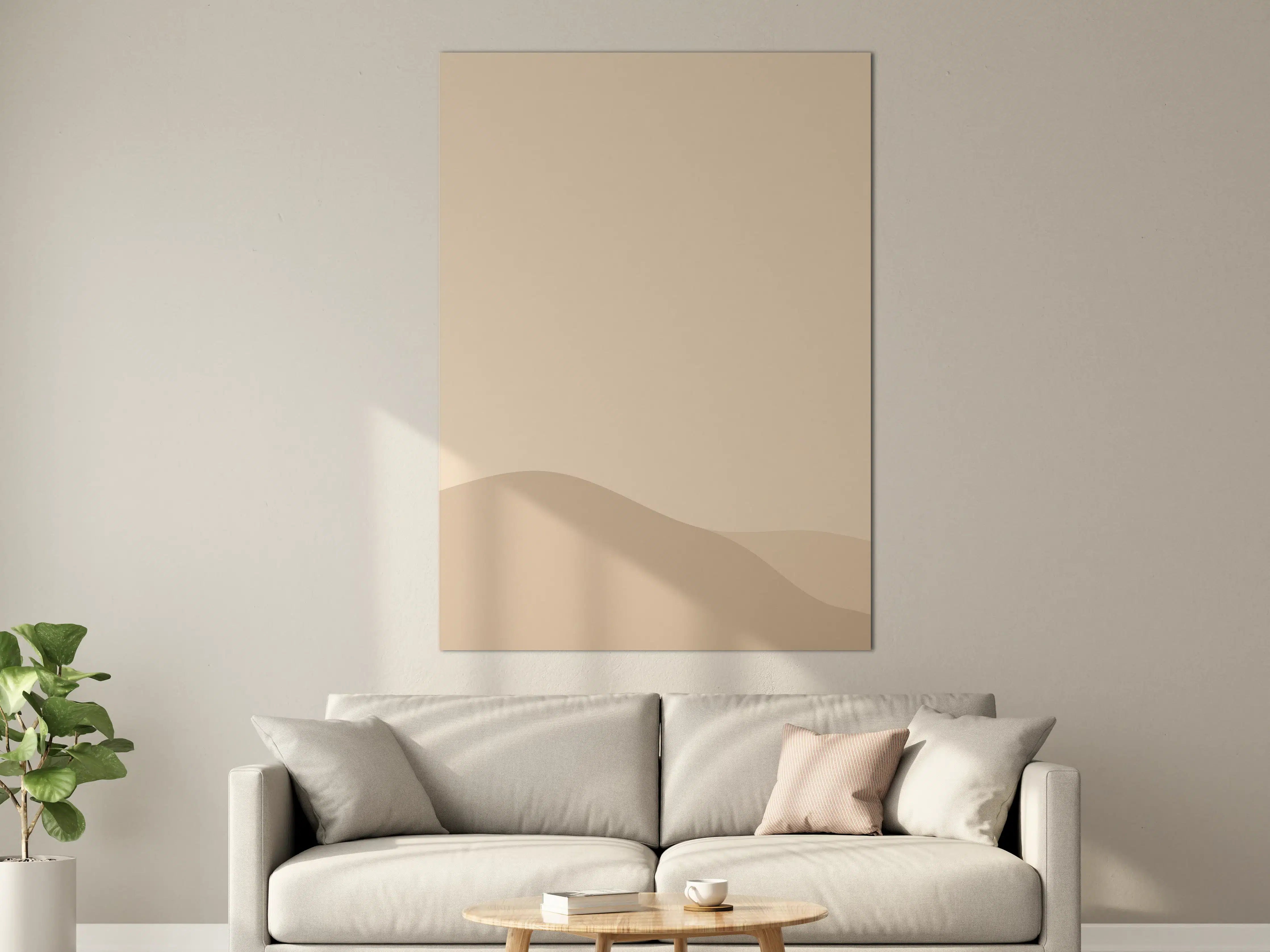 Große Wandbilder - Beige Sanddünen mit sanften Wellen