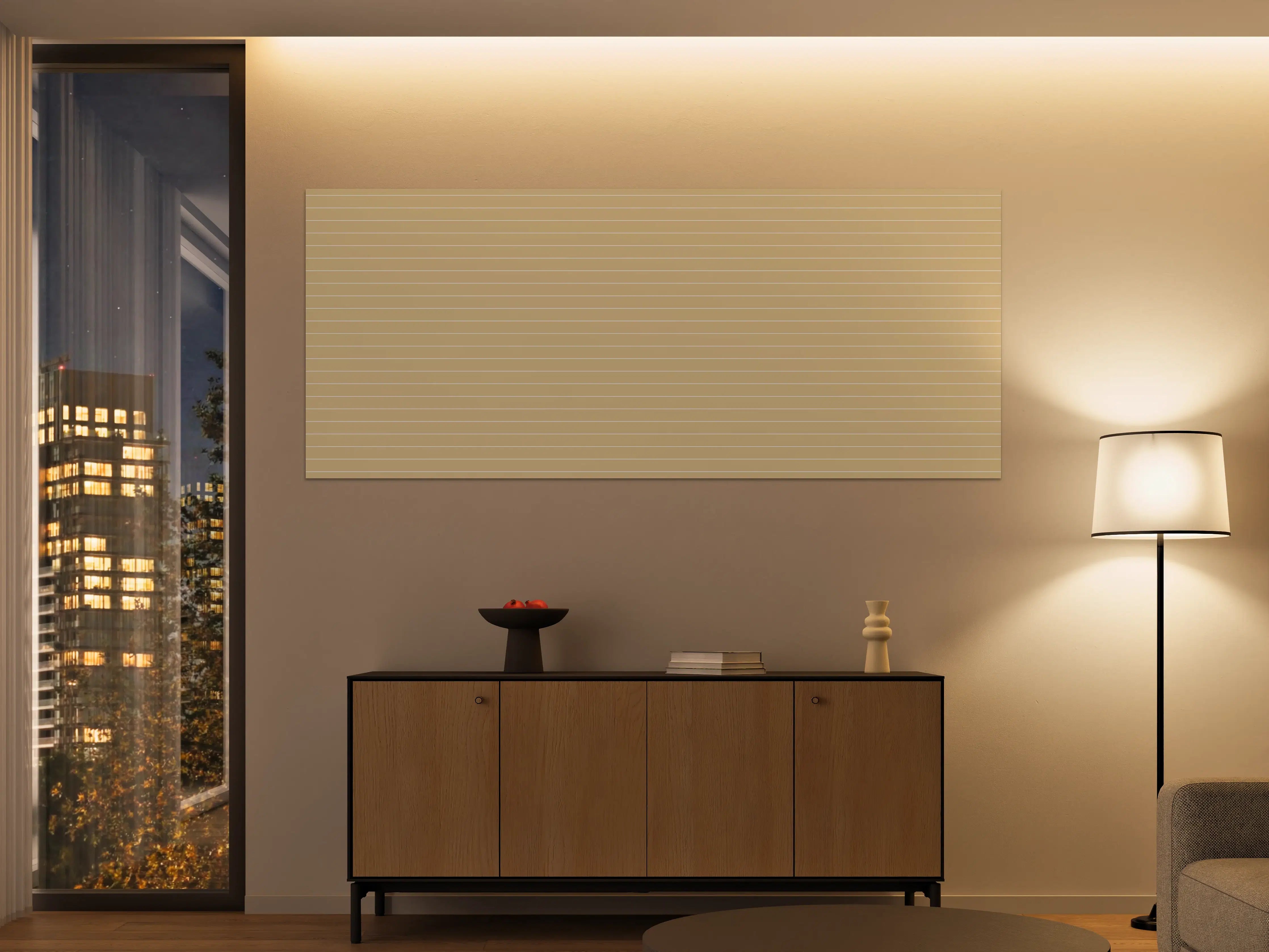 Große Wandbilder - Beige Streifen Hintergrund mit feinen Linien