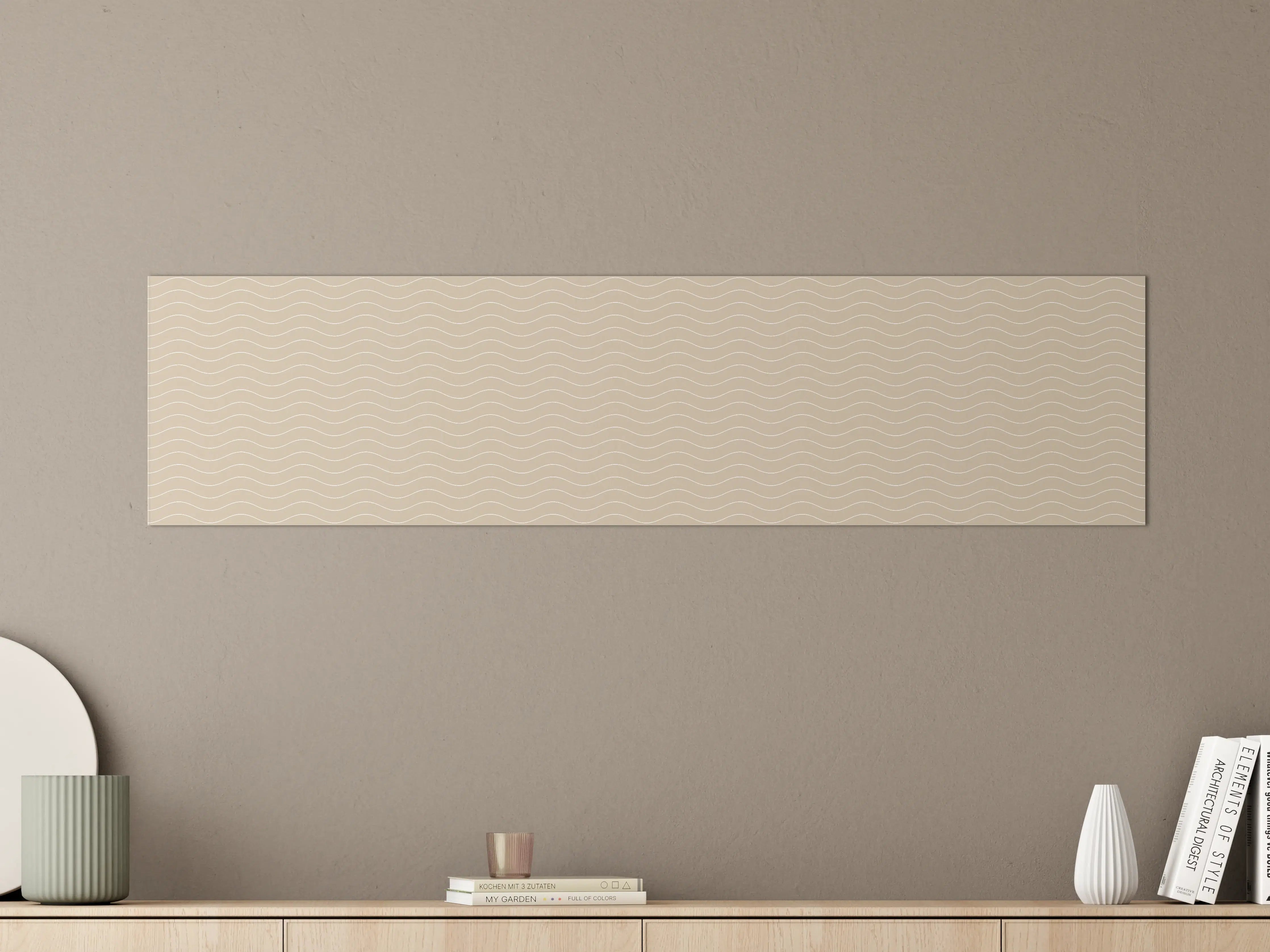 Große Wandbilder - Beige Struktur mit Wellenmuster