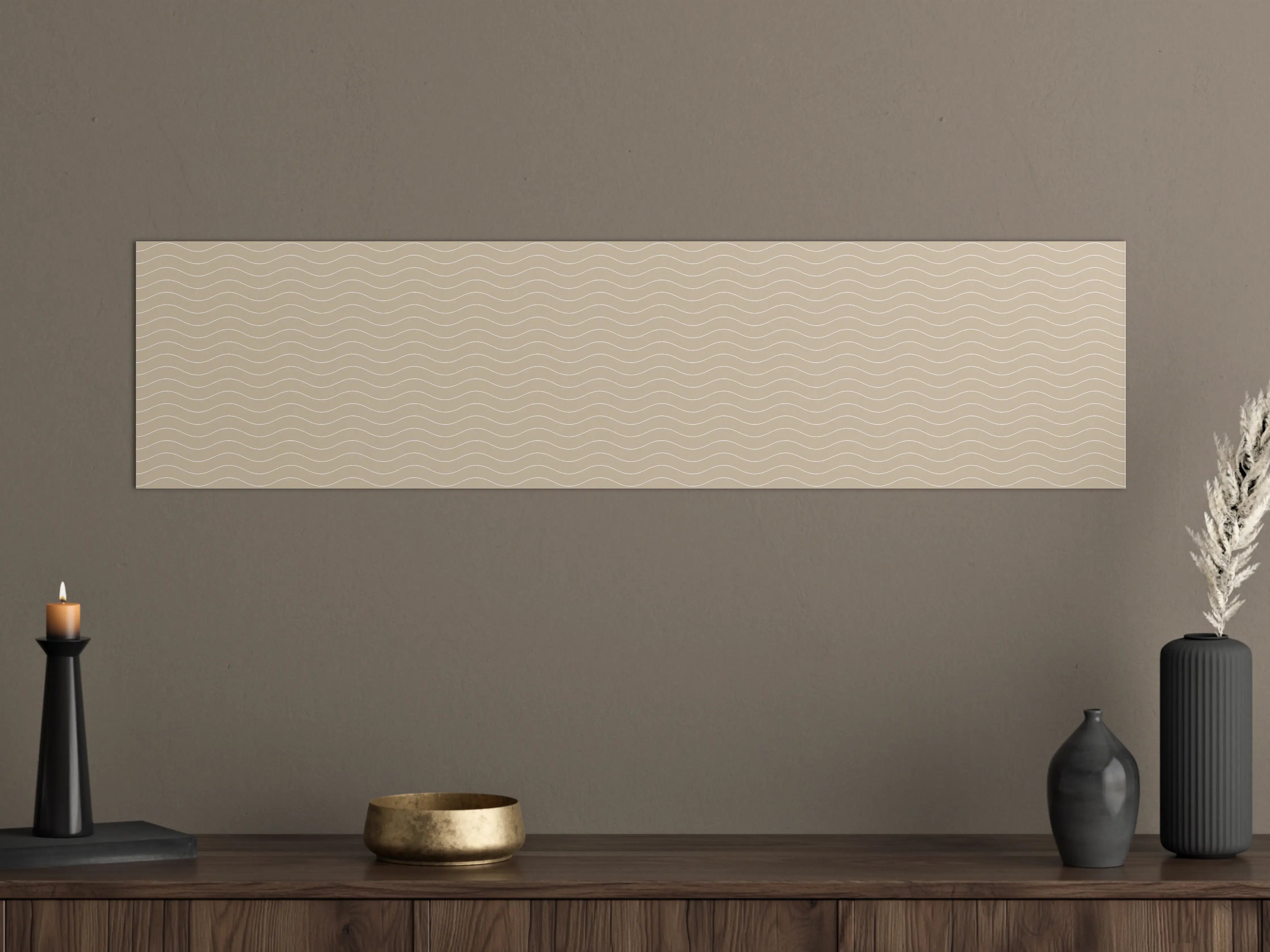 Große Wandbilder - Beige Struktur mit Wellenmuster