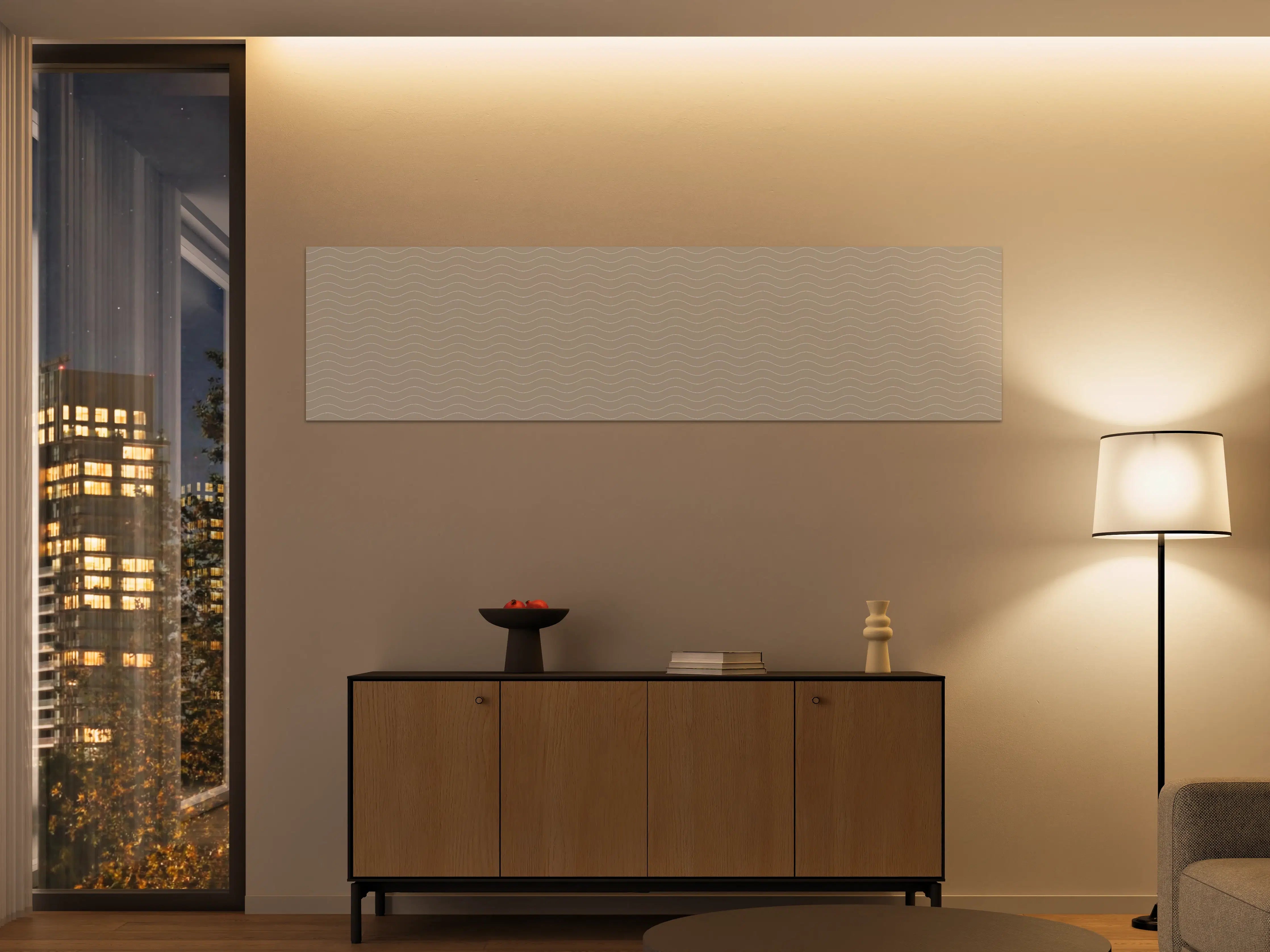 Große Wandbilder - Beige Struktur mit Wellenmuster