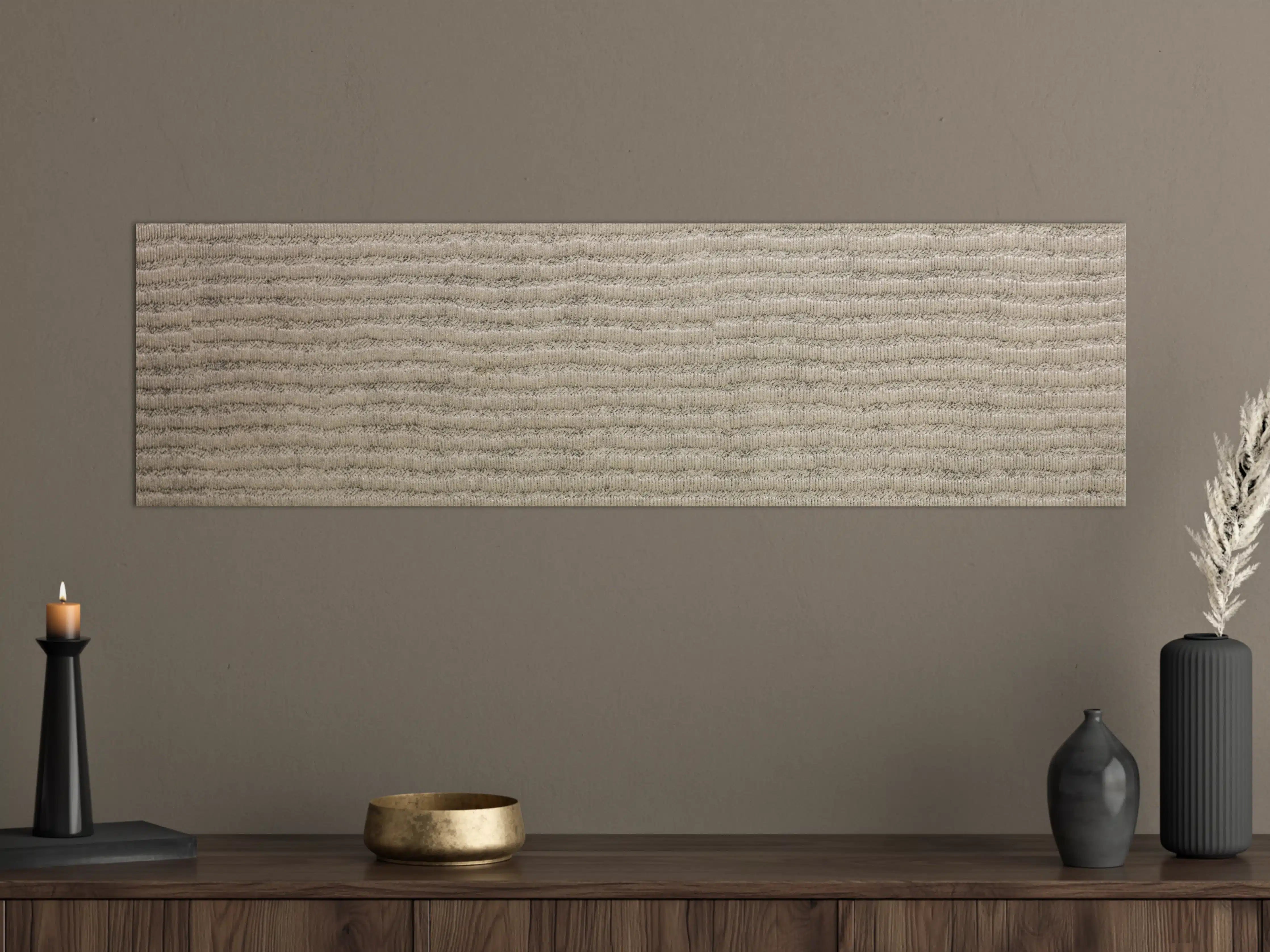 Große Wandbilder - Beige Textur mit feiner Lineatur