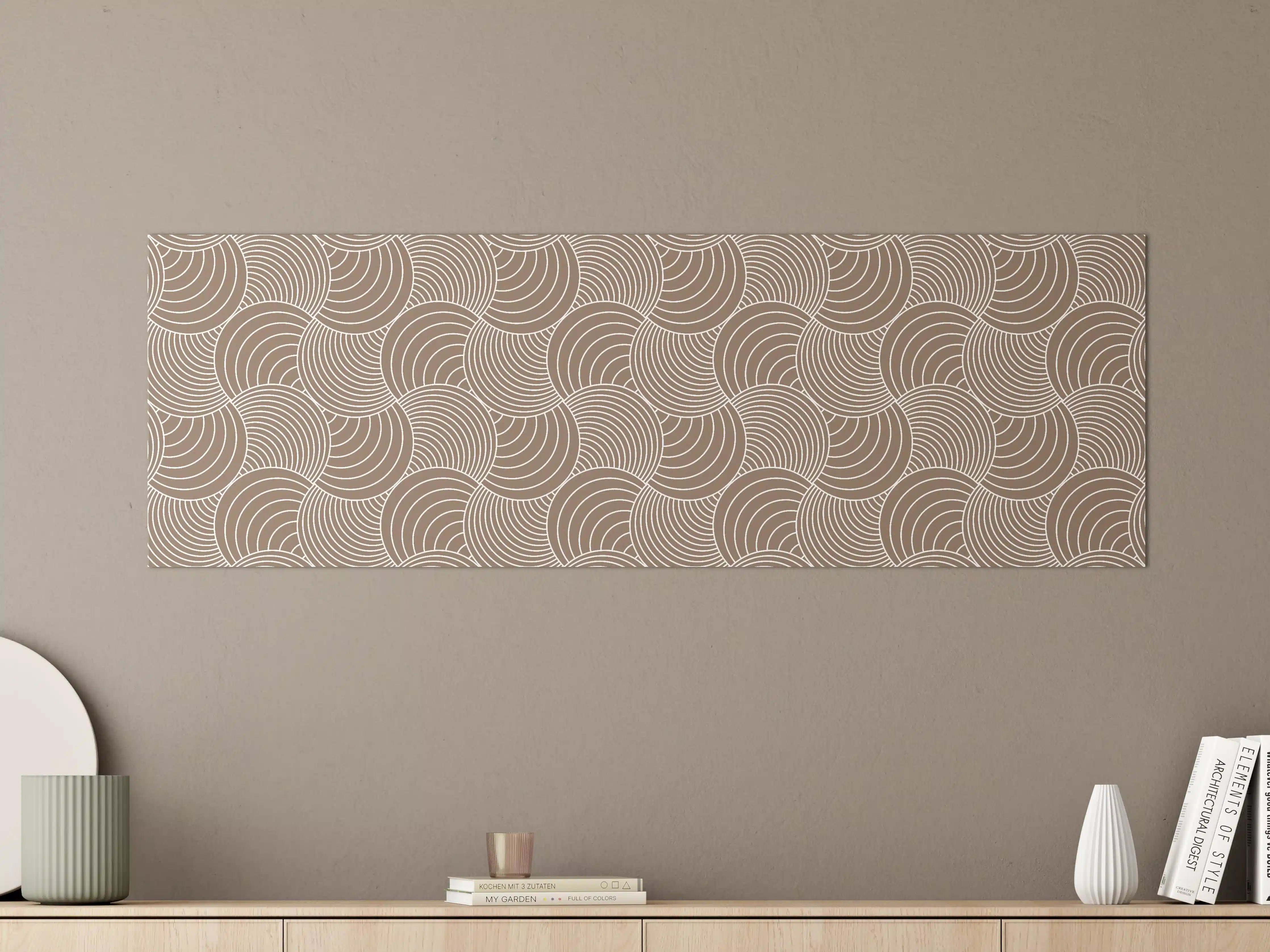 Große Wandbilder - Beige-Wellen-Muster
