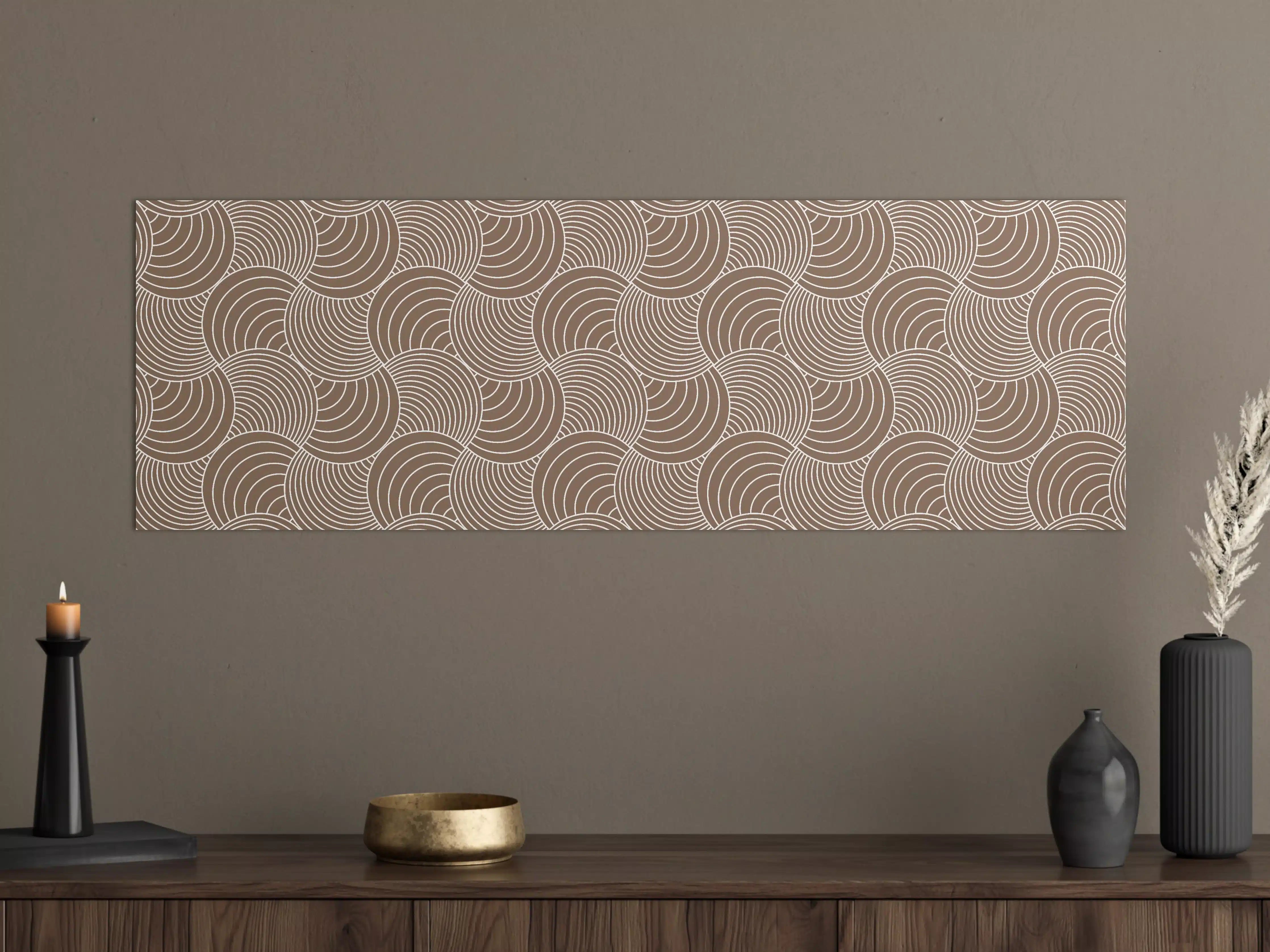 Große Wandbilder - Beige-Wellen-Muster