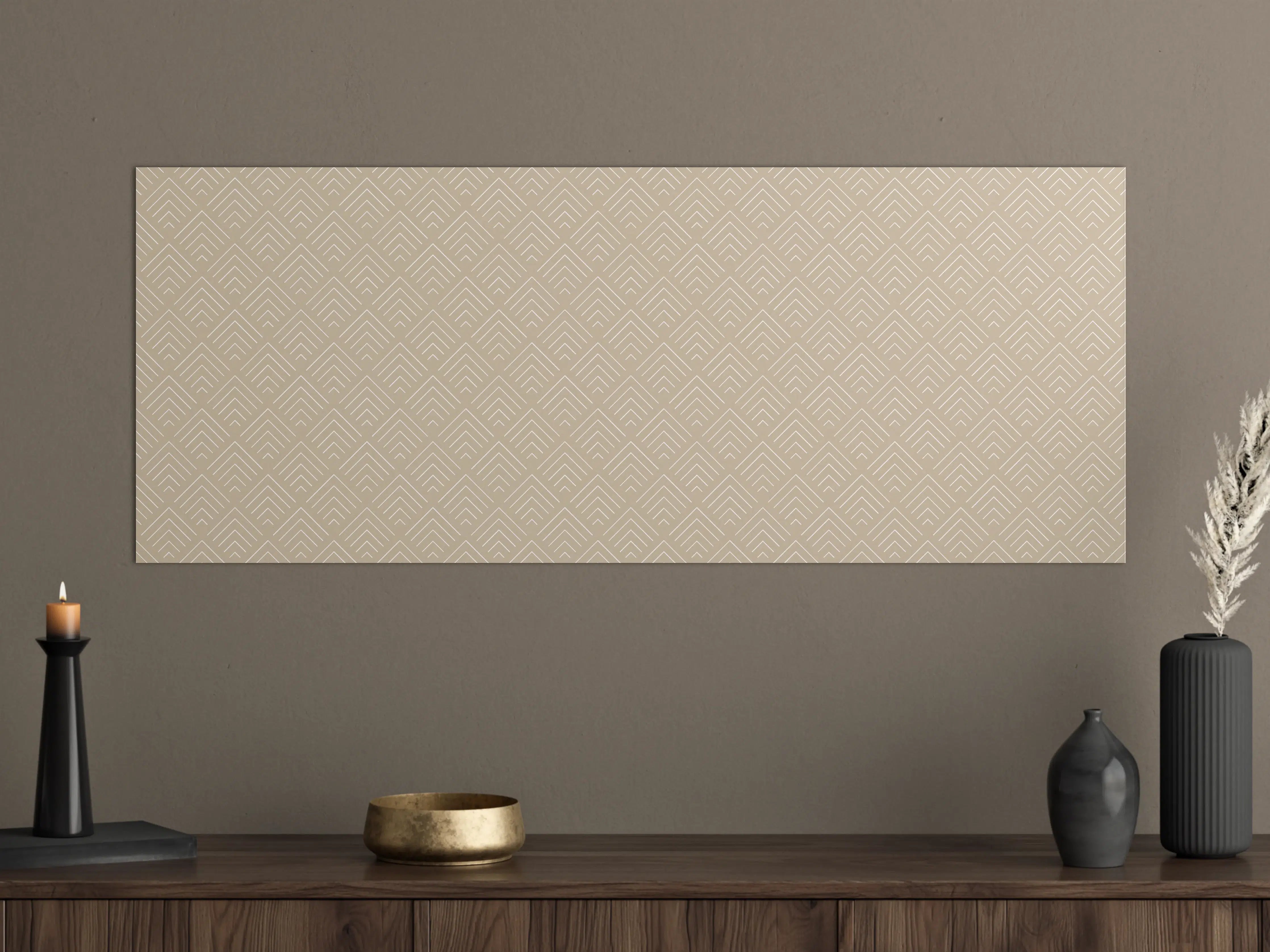 Große Wandbilder - Beige geometrisches Muster Wandbild