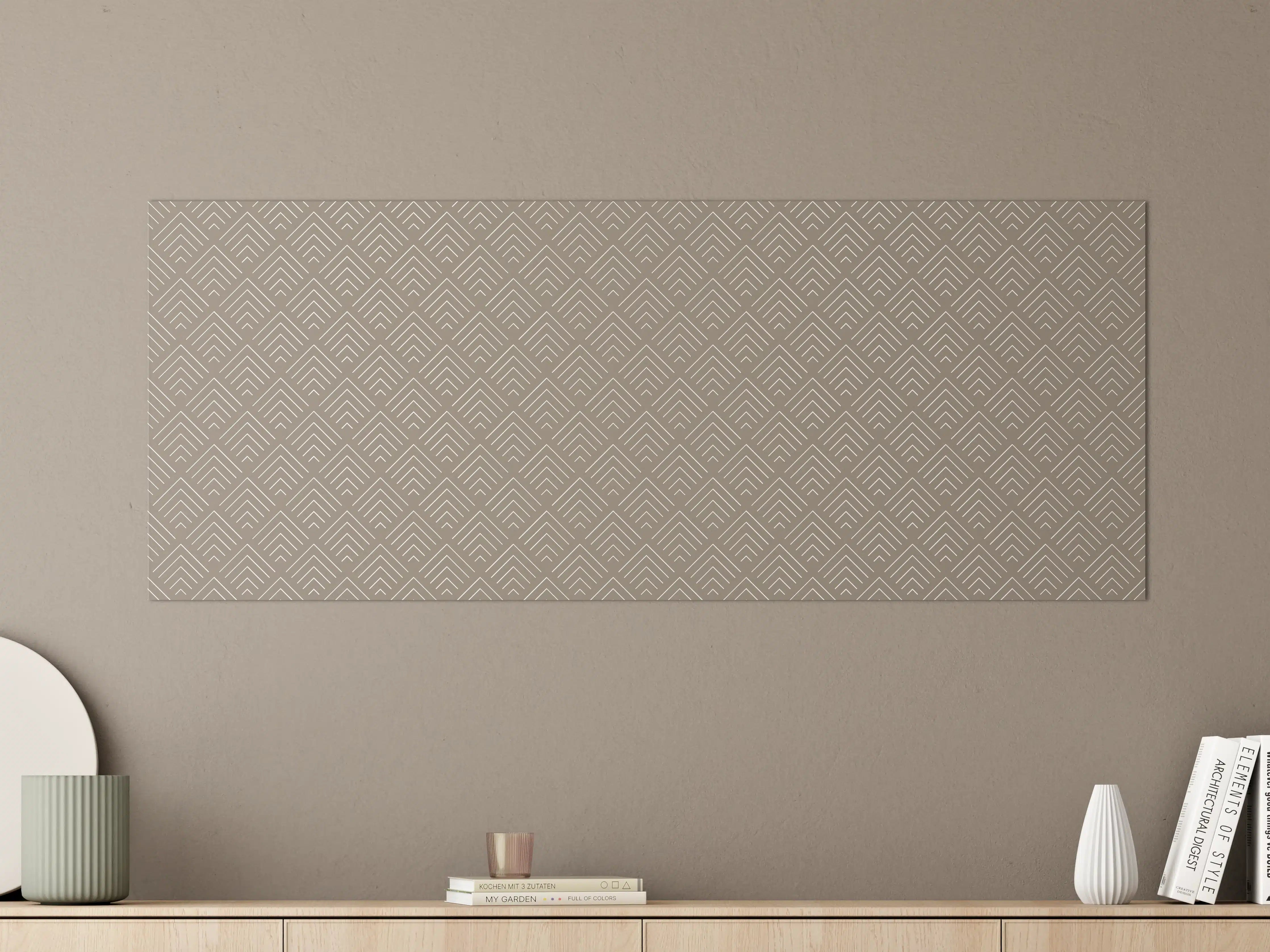Große Wandbilder - Beige geometrisches Muster mit Linien