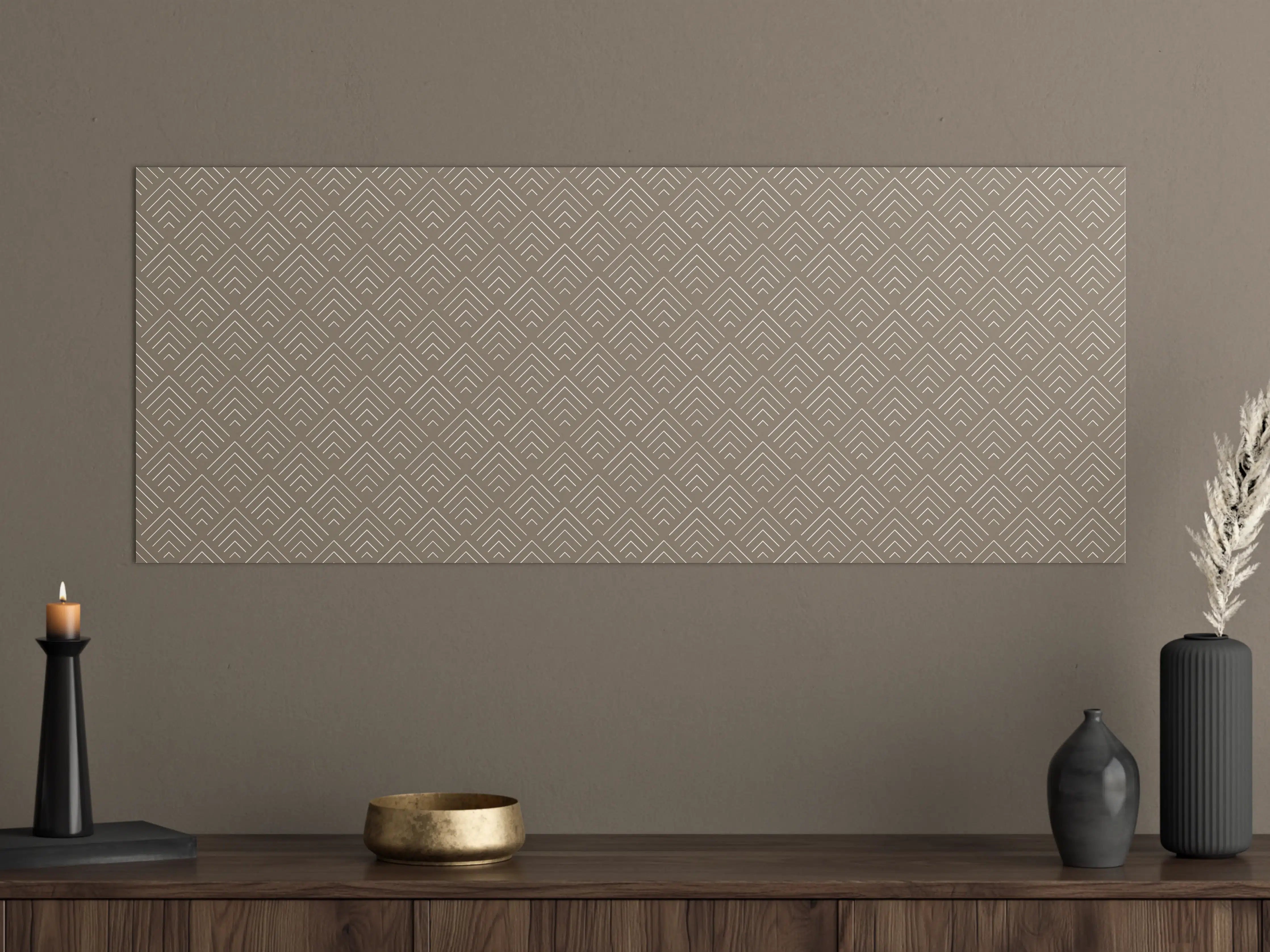 Große Wandbilder - Beige geometrisches Muster mit Linien