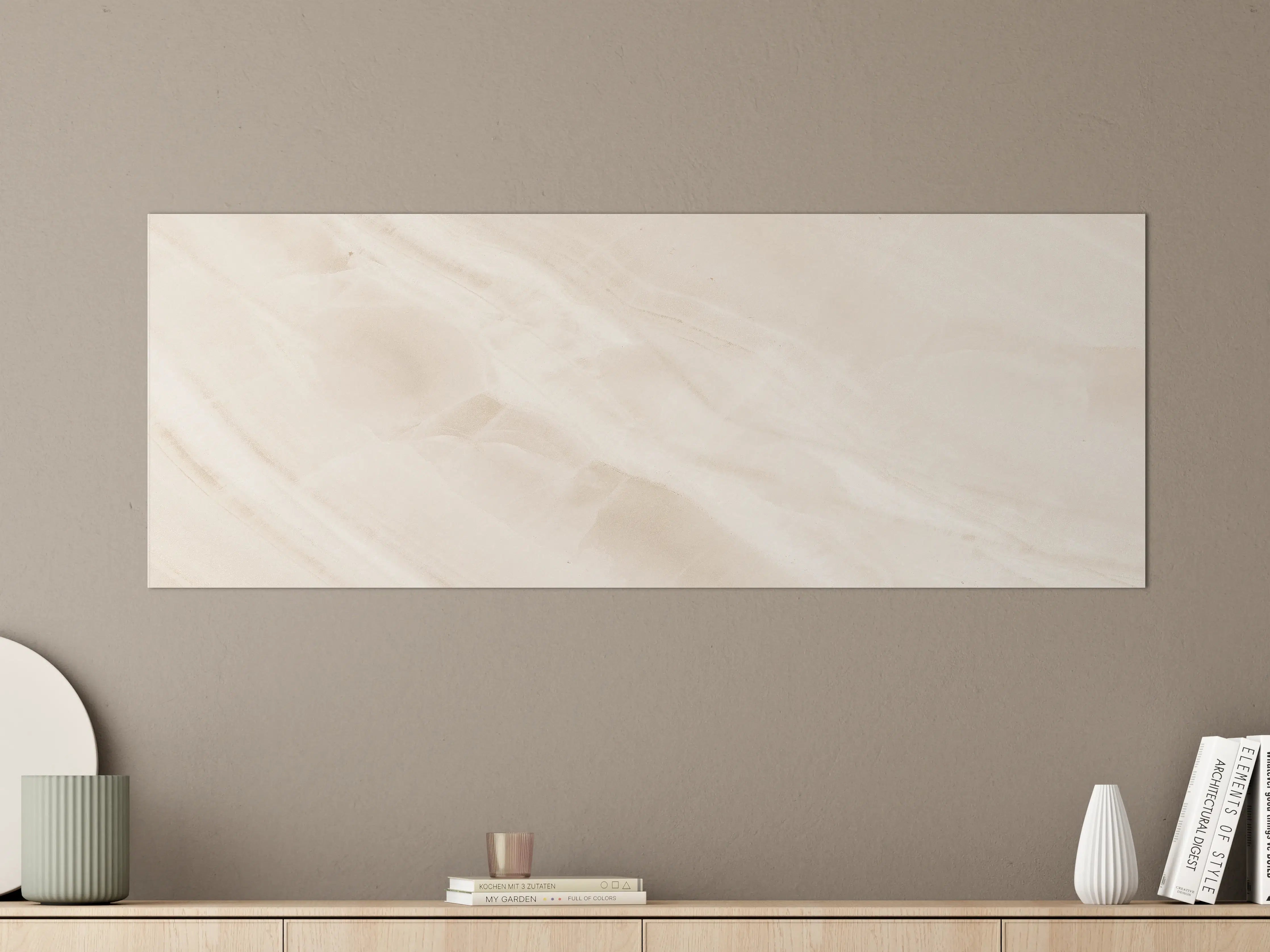 Große Wandbilder - Beige natürliche Marmortextur