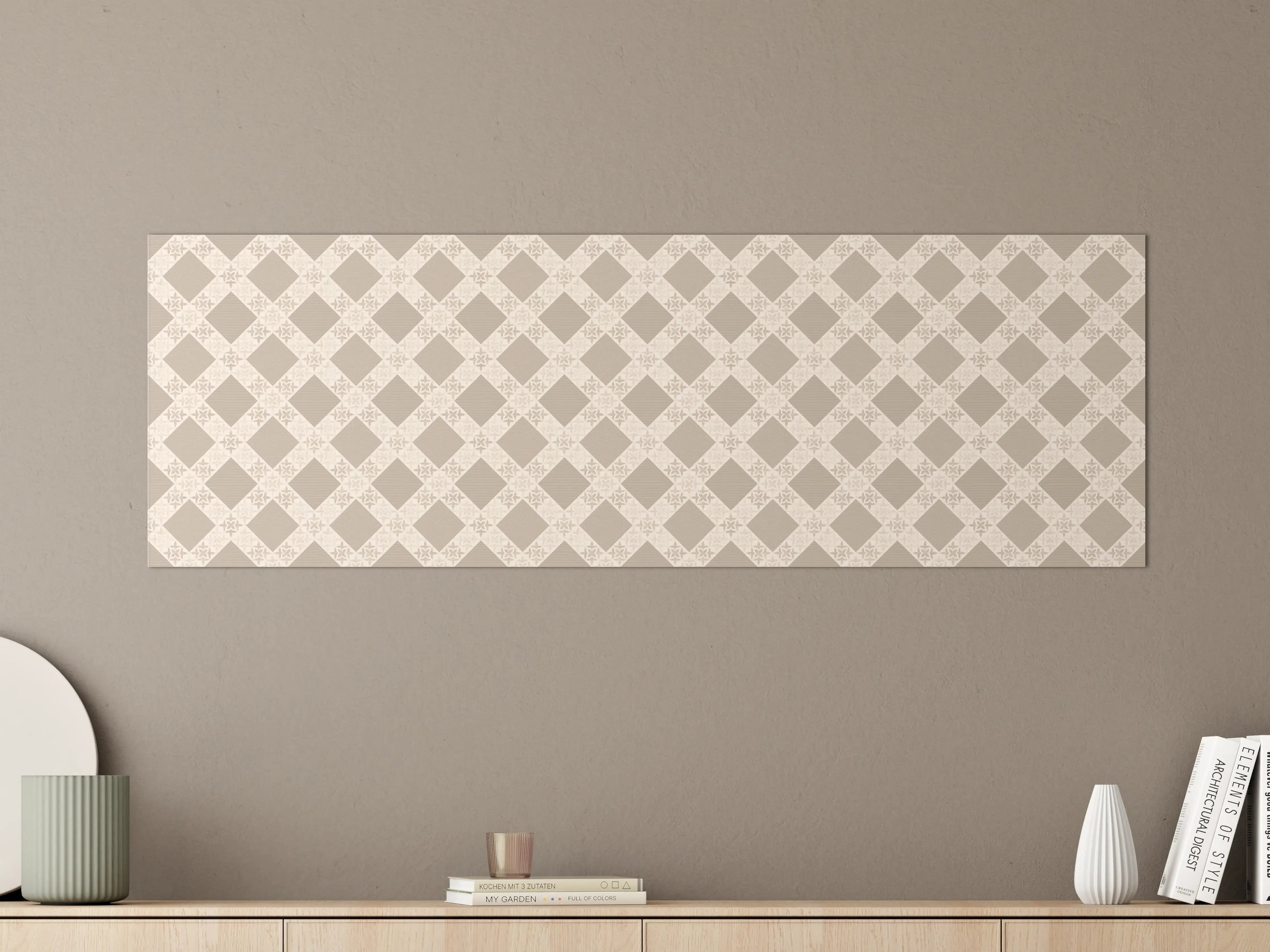 Große Wandbilder - Beige und Grau geometrisches Muster